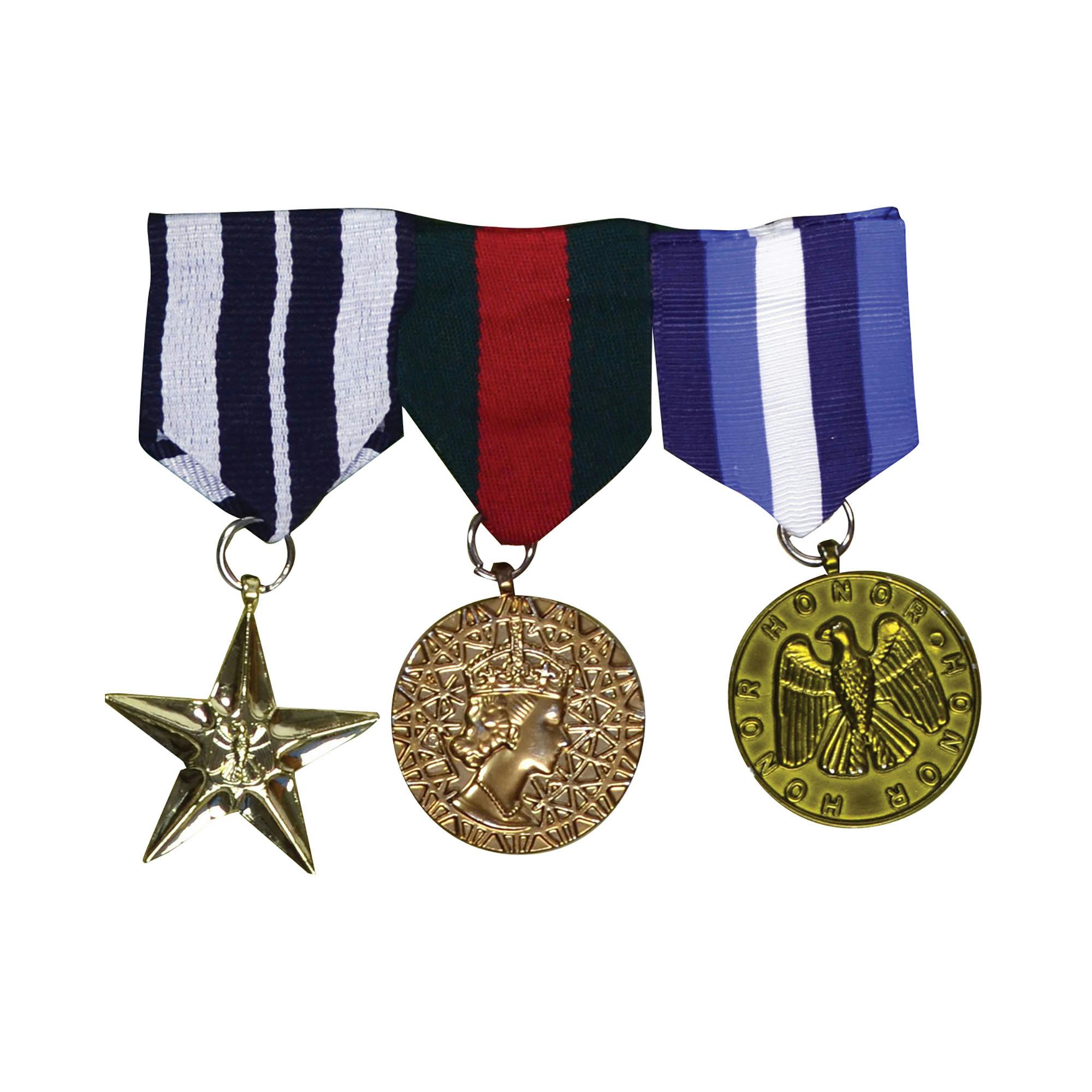 Bristol Novelty Fake Military Medals (Pack Of 3) - Multicoloured - Multicoloured - One Size