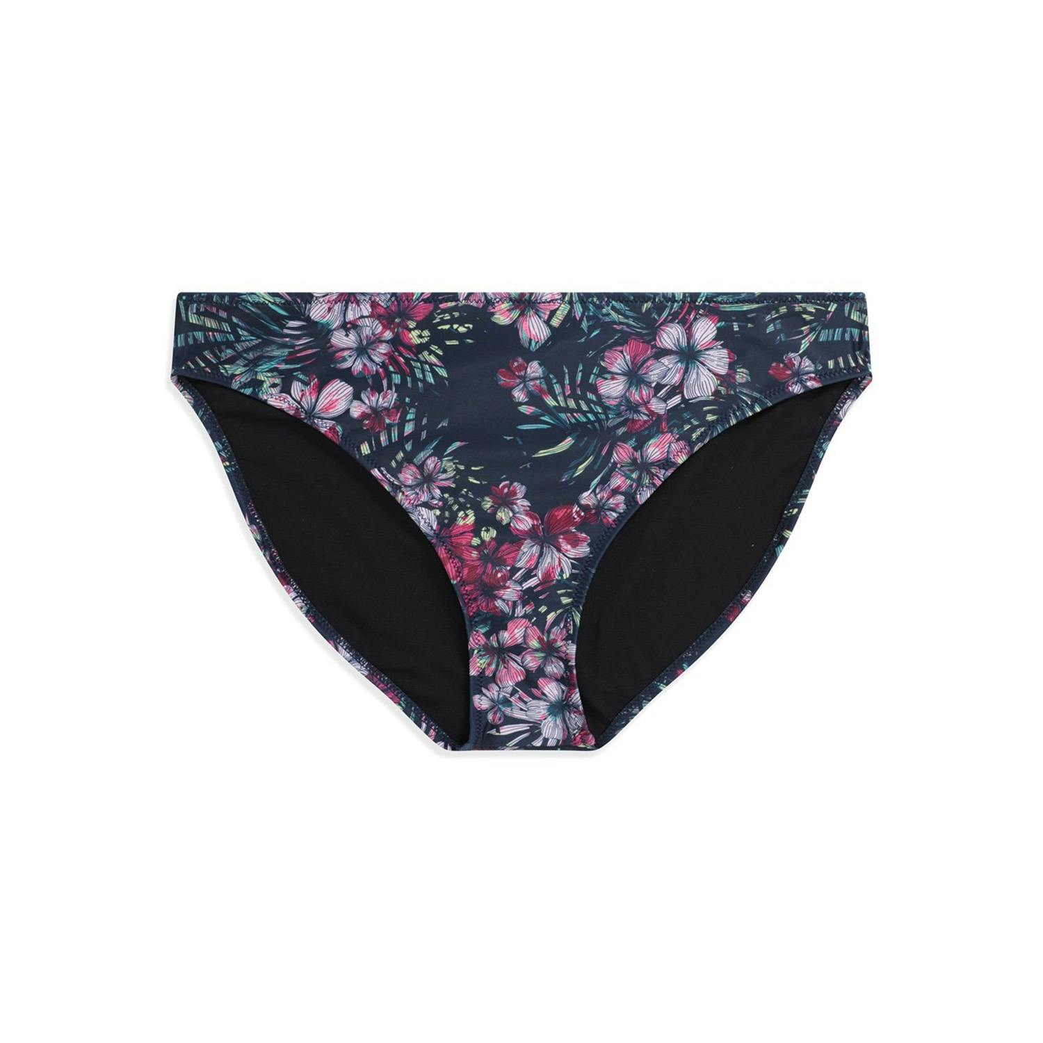 Animal Women's Docks Floral Bikini Bottoms - Navy - Navy - 18 Uk - 84% Recycled Polyester/16% Elastane