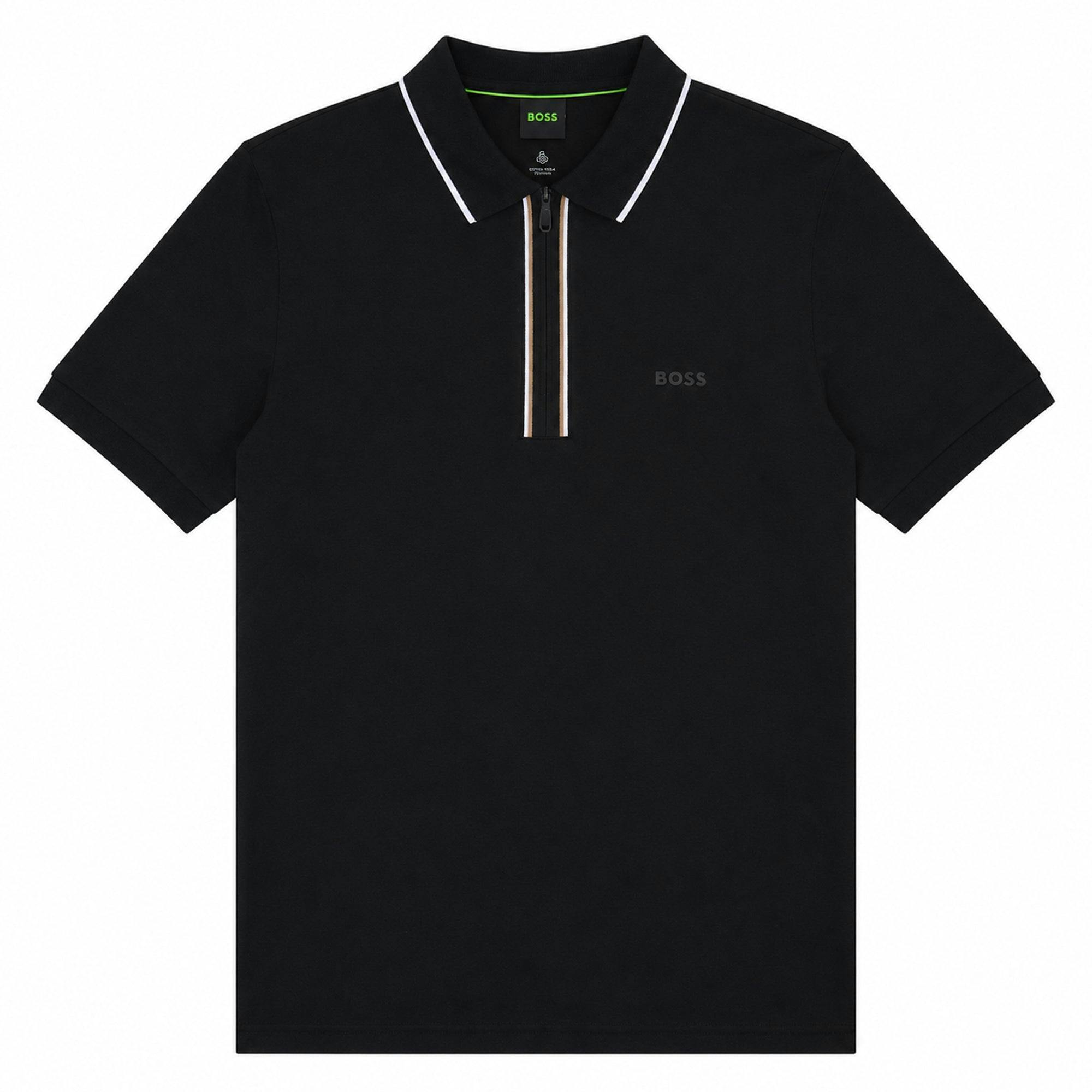 Boss Black Slim Fit Philix Zip Polo Shirt - M