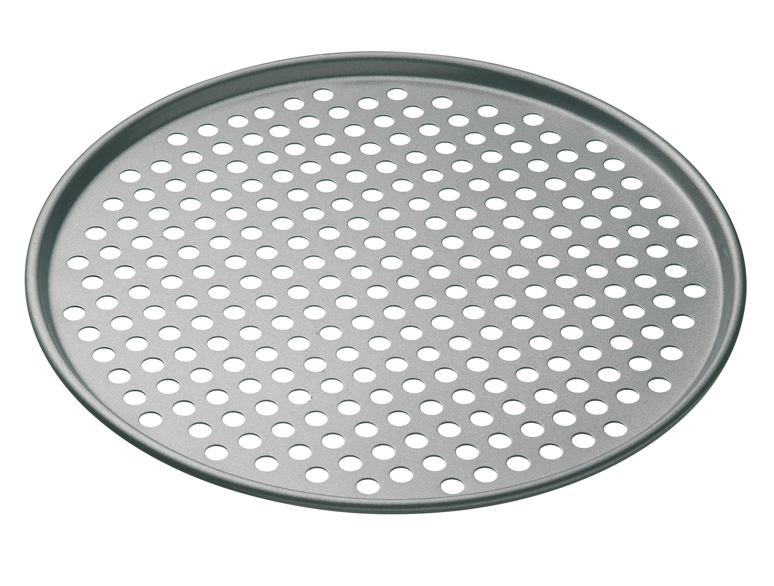 Rackhams Grey Non-Stick Pizza Crisper, 33Cm - Steel - Baking Tray