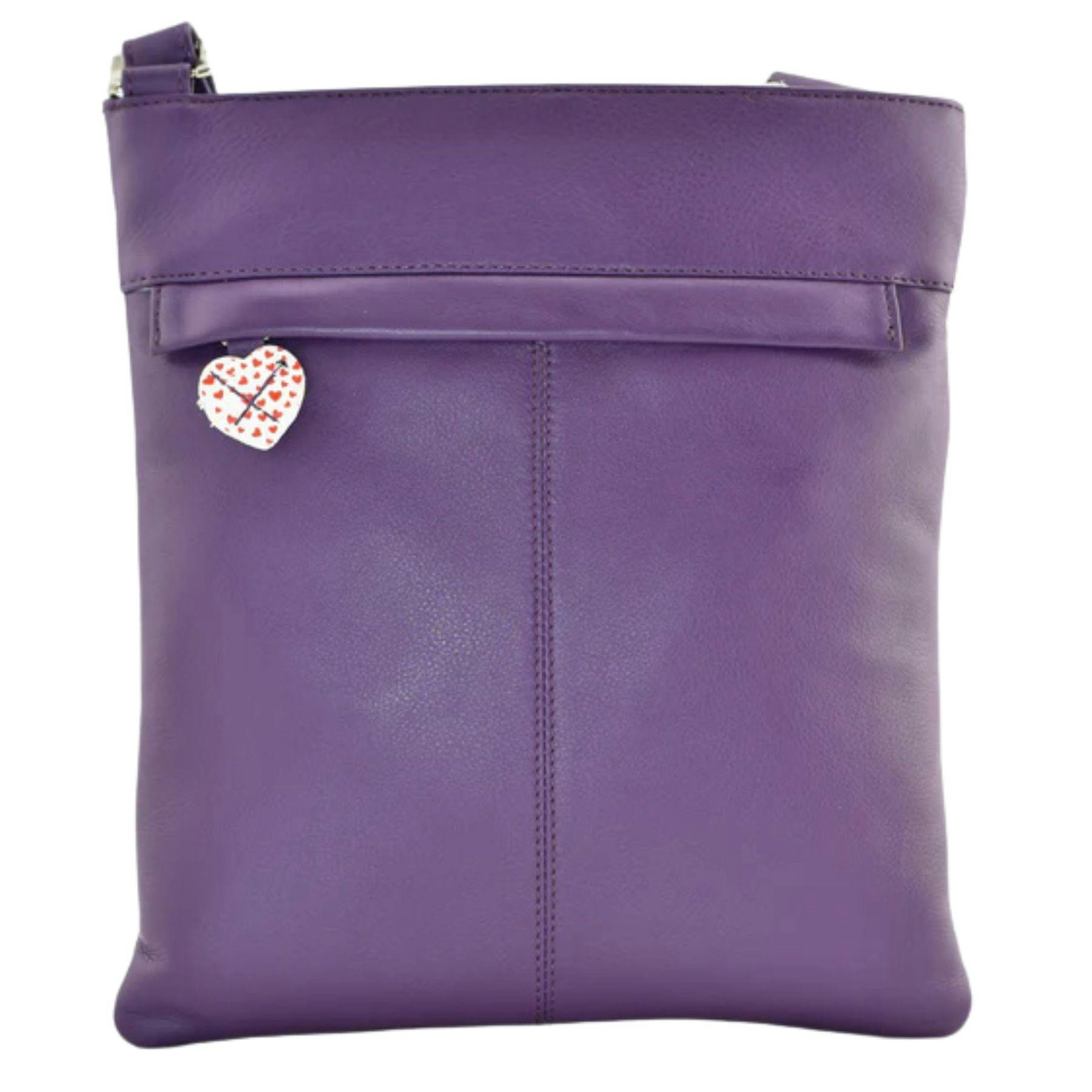 Mala Leather Purple The Anishka Lucy Hearts Cross Body - One Size - Leather