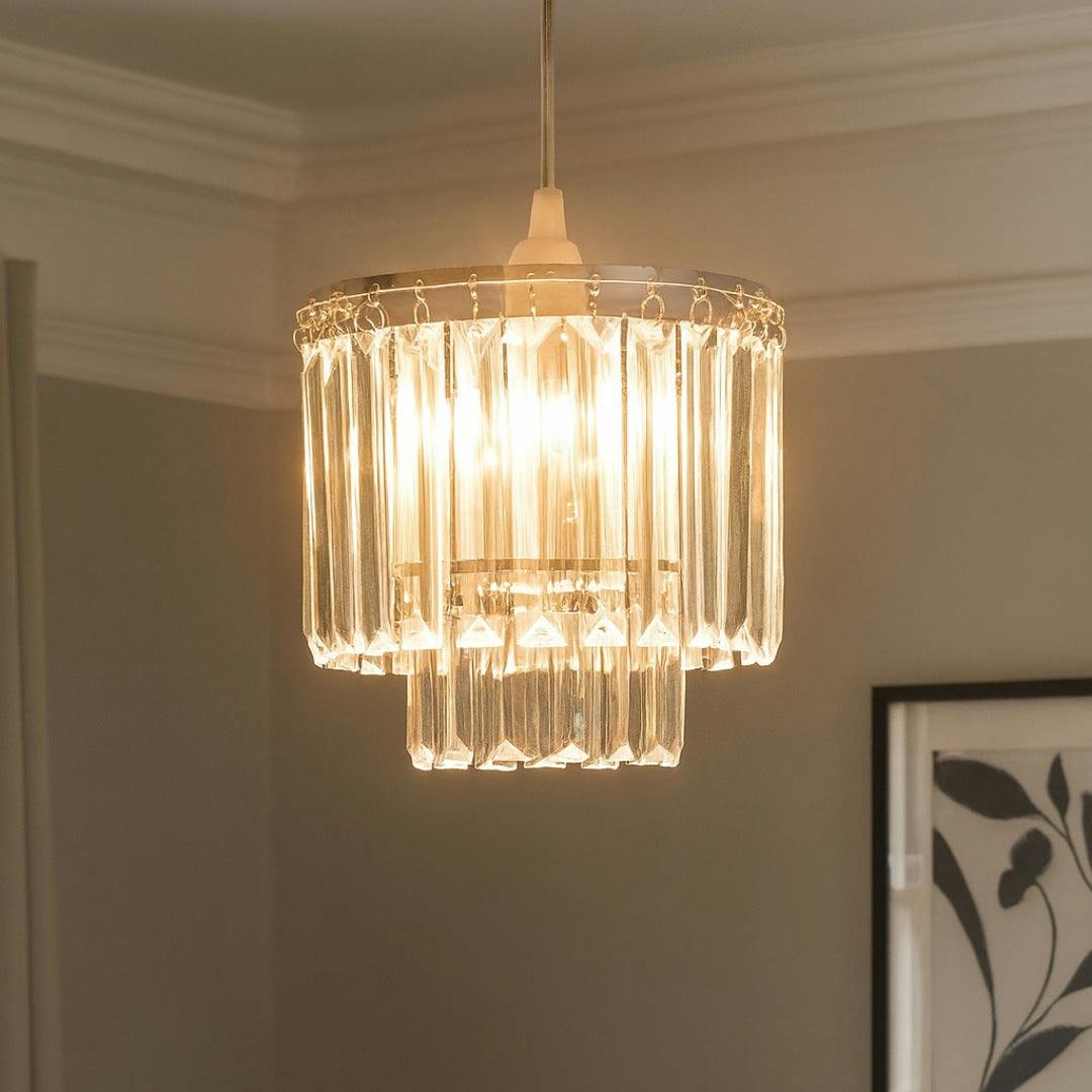 Rackhams Light Bria Clear Easy-Fit Pendant