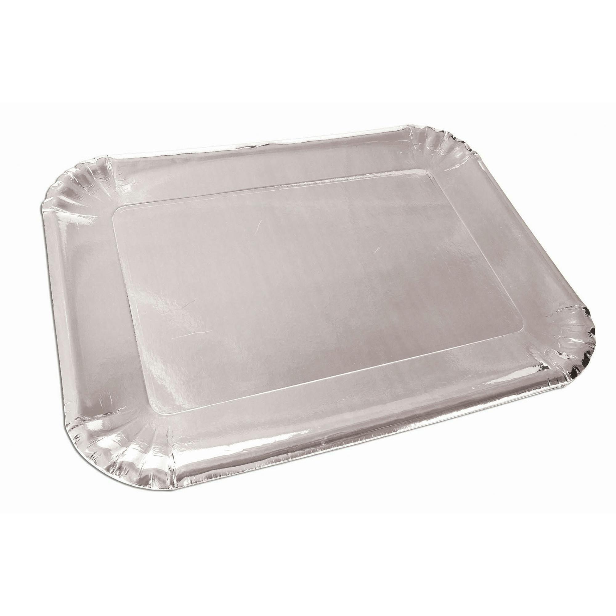 Bristol Novelty Silver Paper Platters (Pack Of 6)
