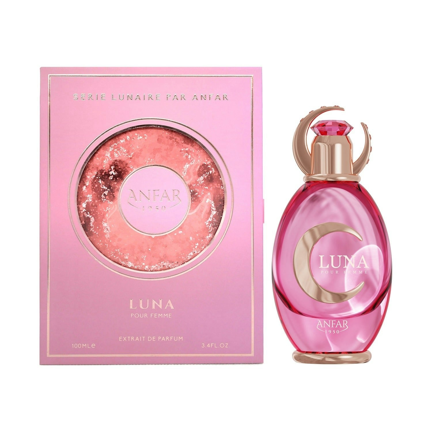 Anfar Women's Pink 1950 Luna Pour Femme Extrait Serie Lunaire In 100Ml - Image 4