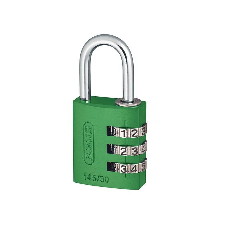 - Abus Mechanical 145 Series Aluminium Combination Padlock Green (30 mm) - Image 3