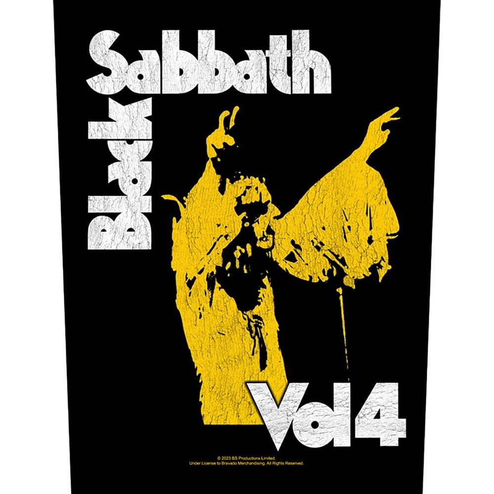 Paradiso Clothing Black Sabbath Vol 4 Back Patch