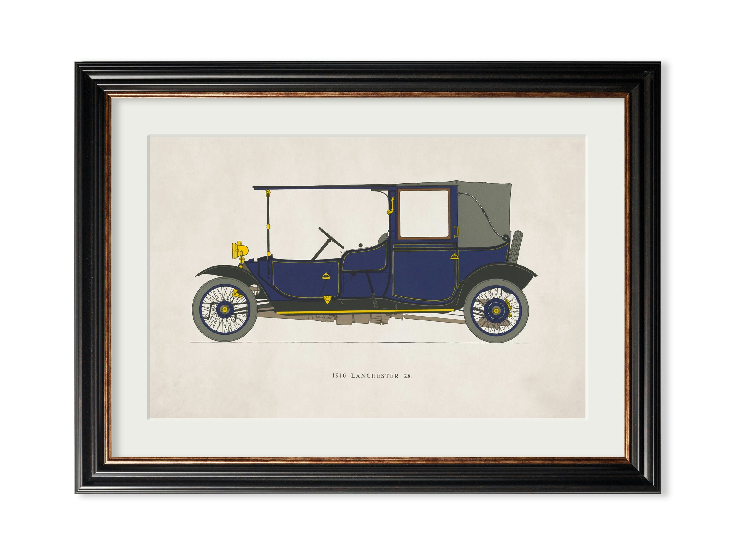 Rackhams 1910 Lanchester 28 - 35 X 50Cm - York Slim