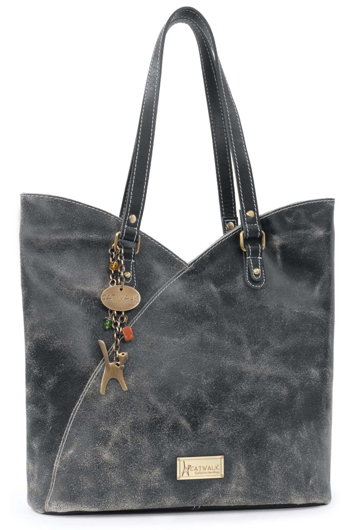 Catwalk Collection Handbags Black Abigail - Shoulder Bag