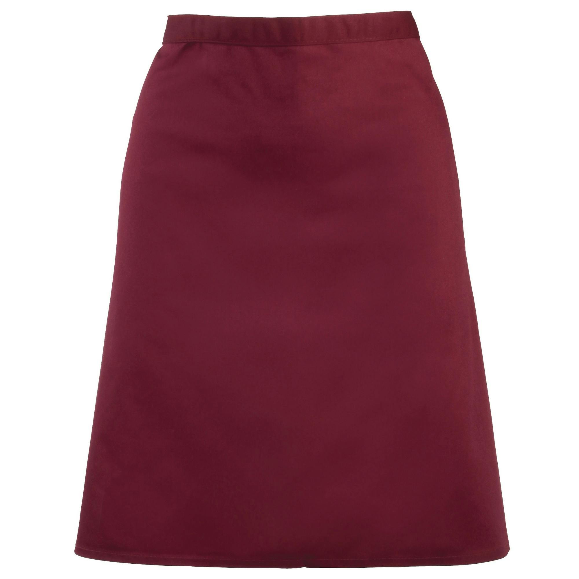 Premier (One Size, Burgundy) Ladies/Womens Mid-Length Apron (Pack Of 2) - Image 2