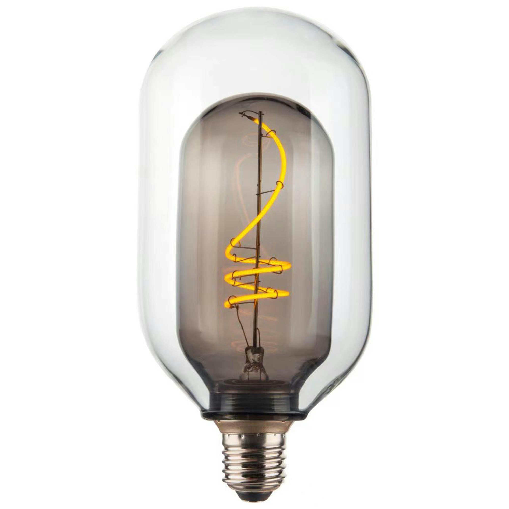 Rackhams Light Deco E27 T95 Bsf | Dim | Bulb | Smoked - Clear - Glass - 1