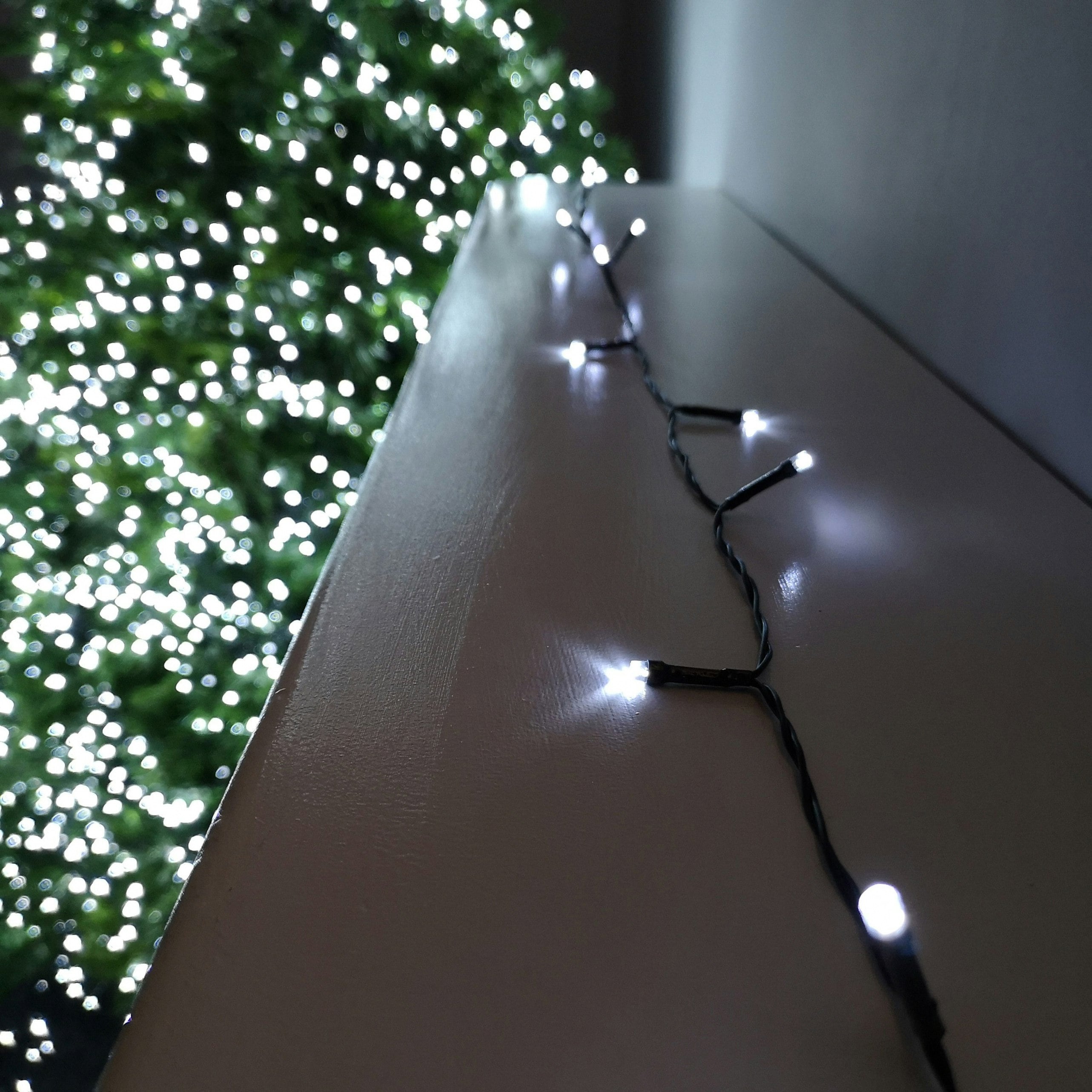 Rackhams White 200 Led 20M Premier Christmas Indoor Outdoor Multi Function Battery Operated String Lights With Timer In Cool