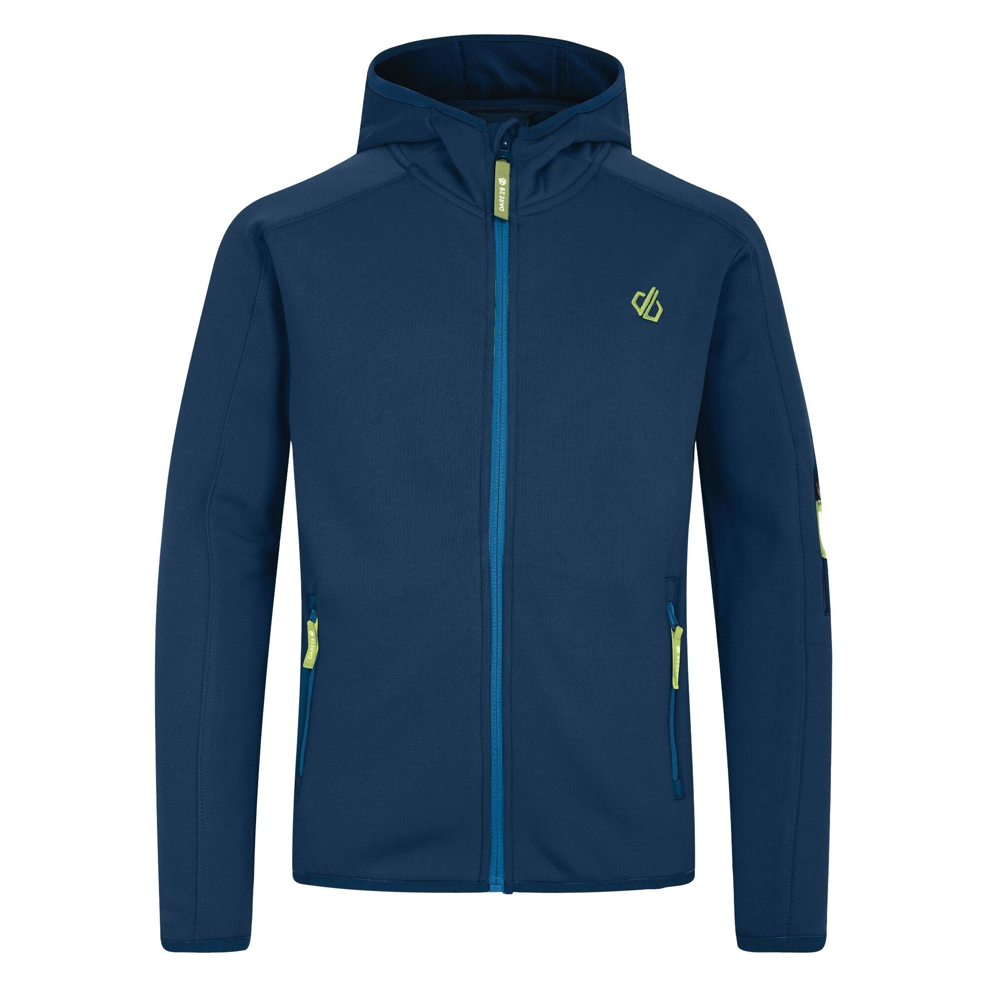 Dare 2B Green Childrens/Kids Explore Marl Fleece Jacket - Moonlight Denim/Daiquiri - 7-8 Years - Moonlight Denim/Daiquiri - 100% Mixed