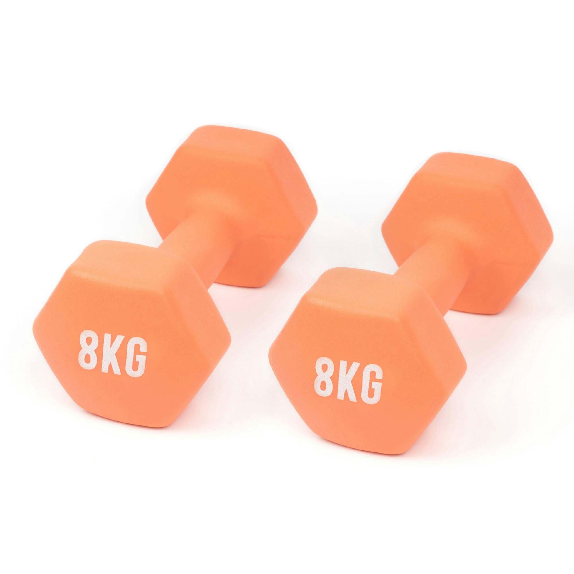 Myga Hex Dumbbell Pairs: 1Kg To 10Kg - 8Kg
