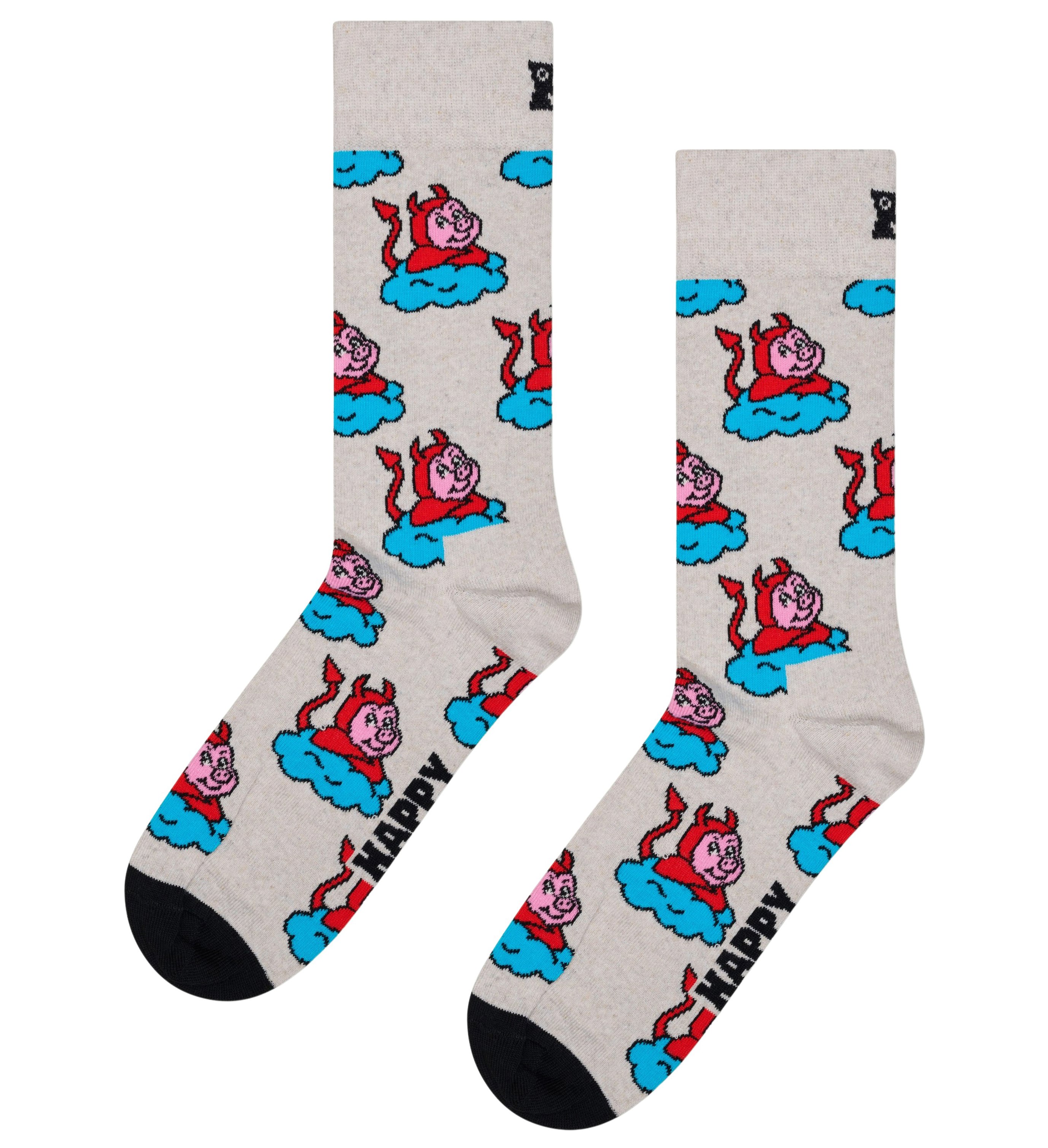 Happy Socks Grey Bad Pig Socks, - Eur 41-46
