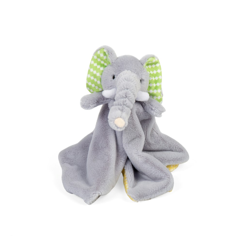 Bigjigs Toys Grey/Green Elephant Plush Comforter