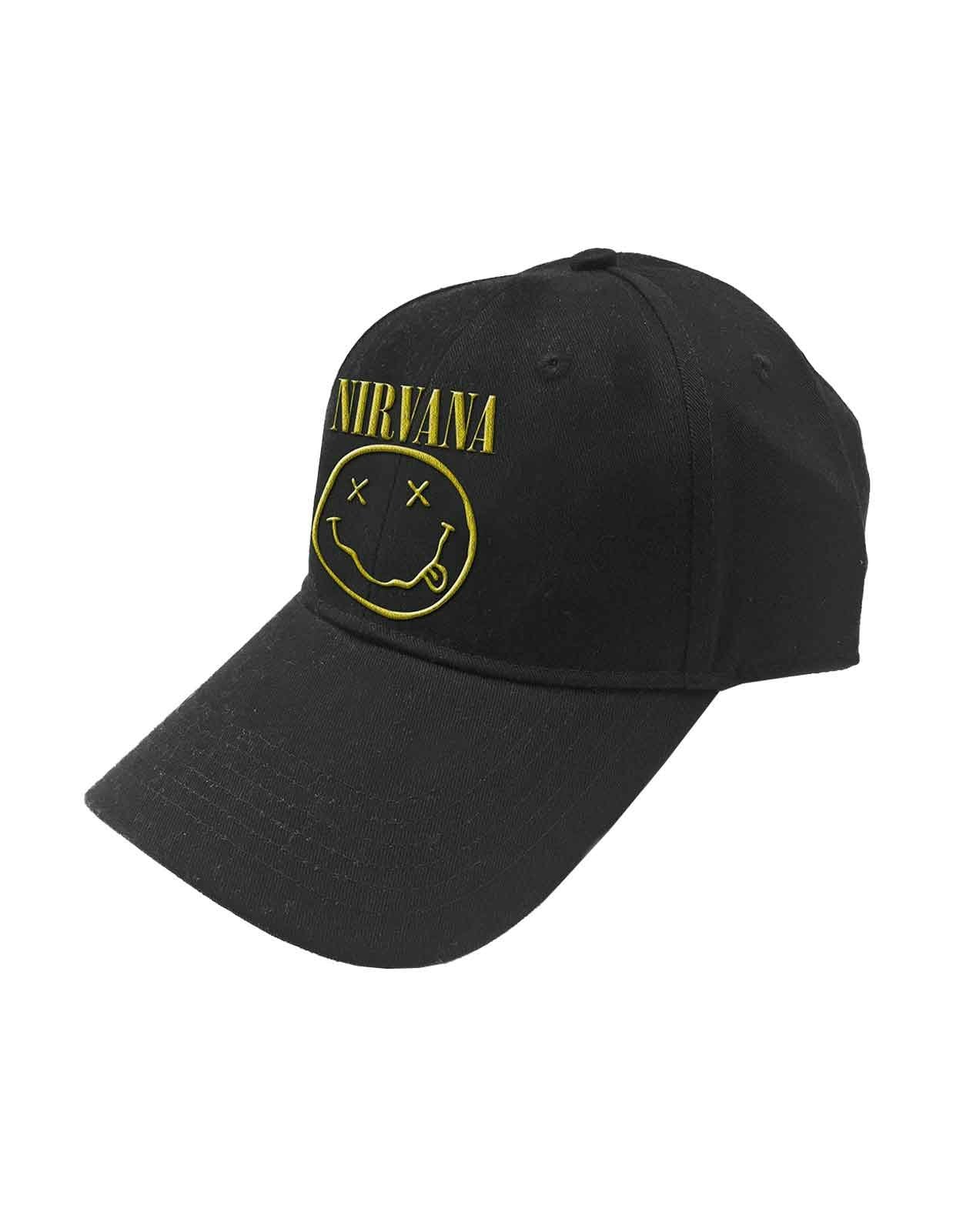 Paradiso Clothing Unisex Black Nirvana Grunge Face Band Logo Strapback