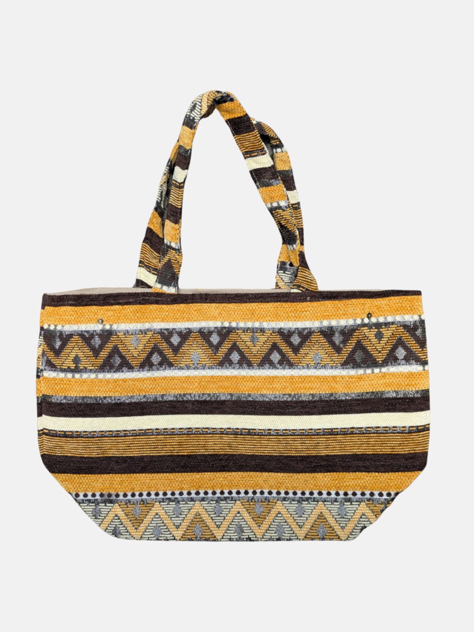 Berber Leather Yellow The Nador Large Expandable Fabric Tote In