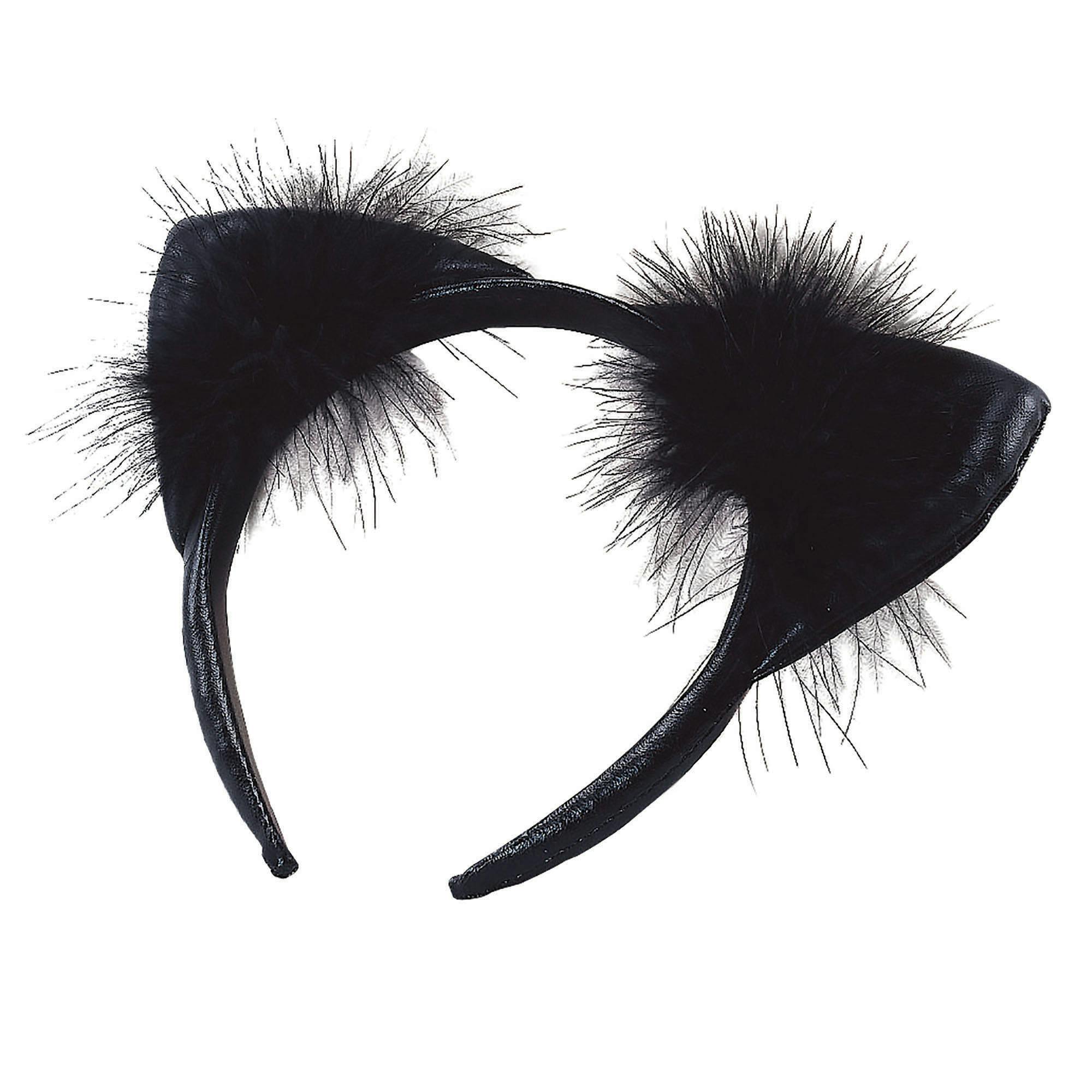 Bristol Novelty Unisex Black Adults Vinyl Cat Ears - One Size