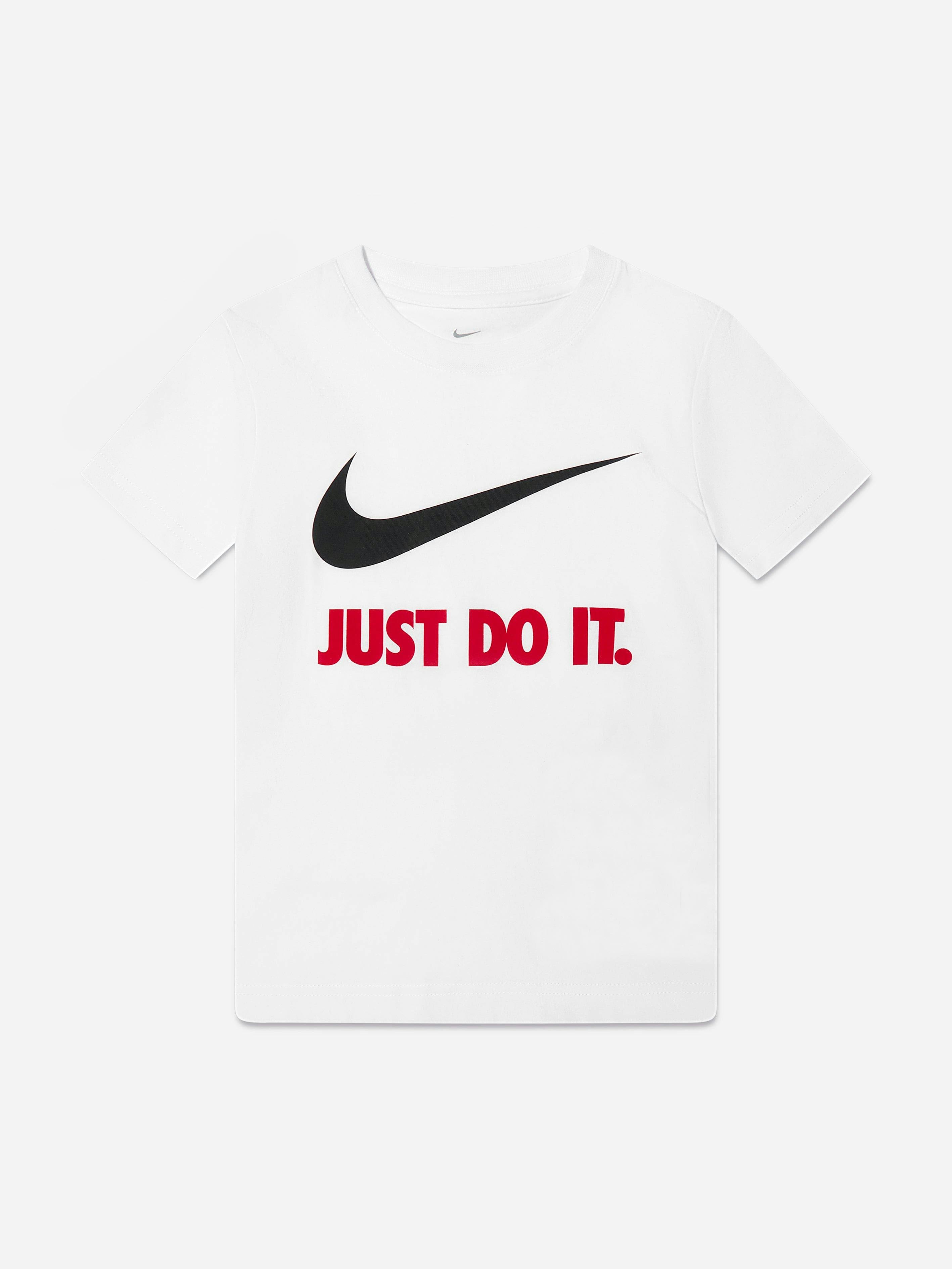 Nike Men's White Baby Boys Swoosh Jdi T-Shirt In - 12 Mths