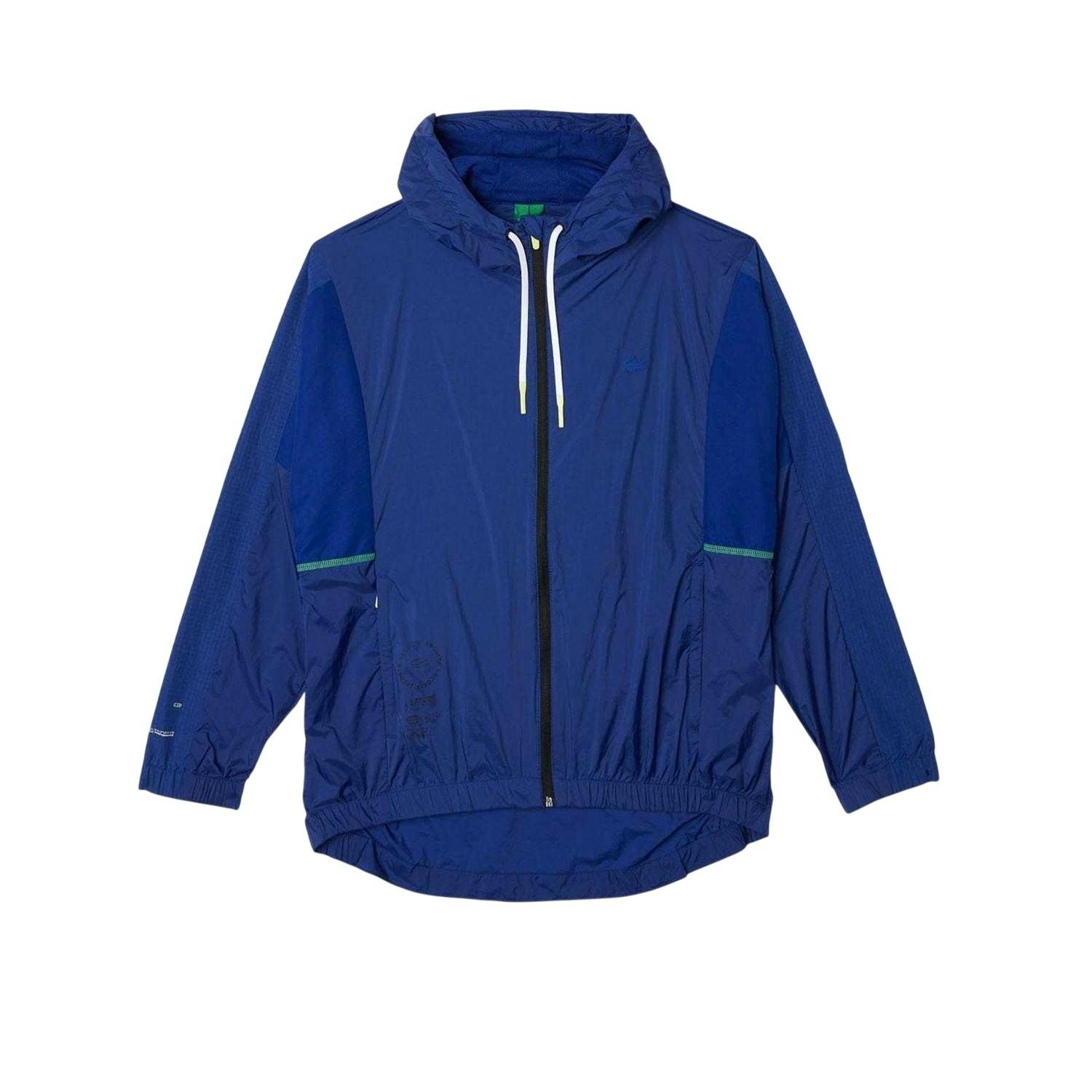 Lacoste Men's Blue Block Lightweight Windbreaker - M - 100% Mixed