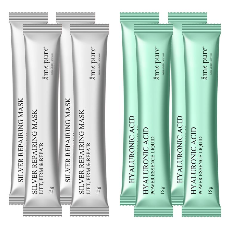 Âme Pure Silver Jelly Glow Rubber Mask - Peel-Off - Hyaluronic Acid Hydrating & Boost Glow Face Masks - 1 Mask