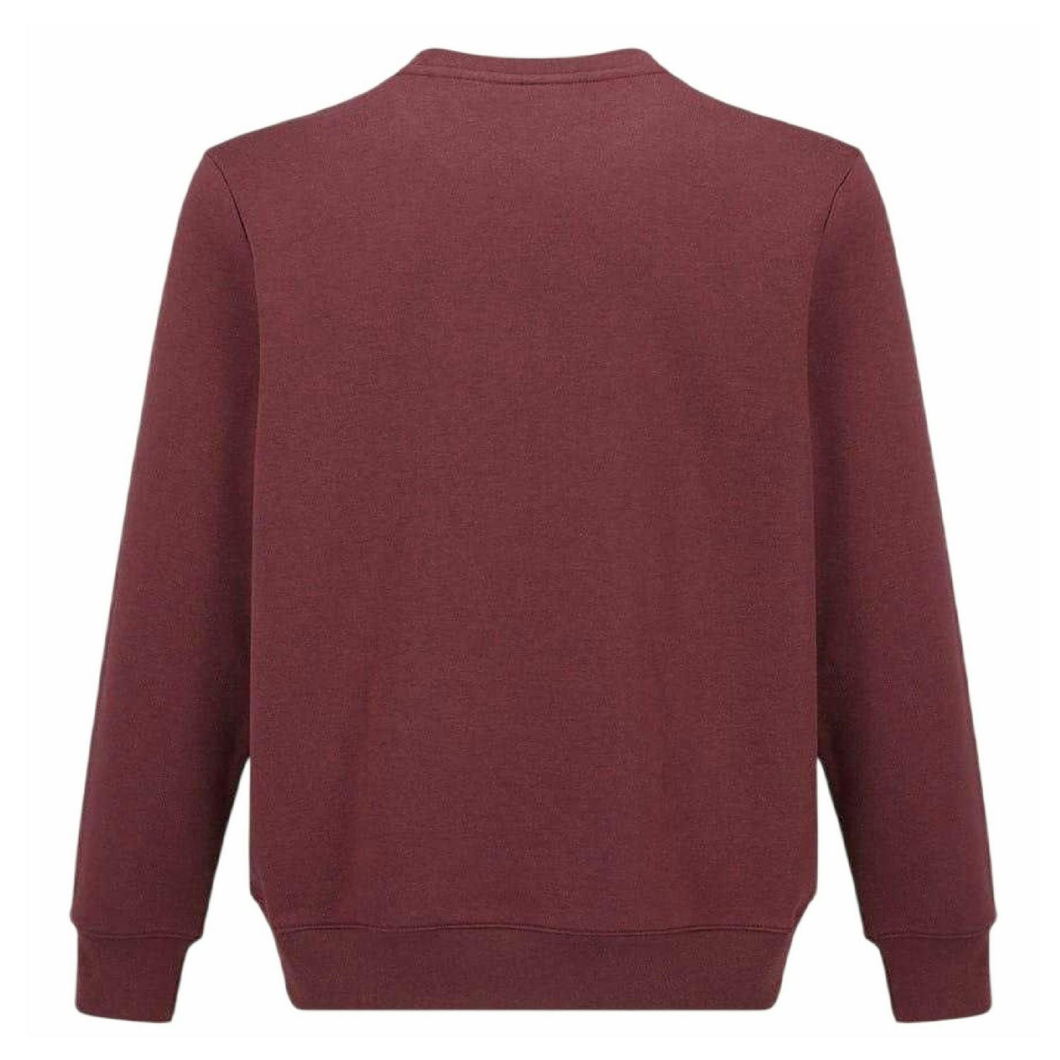 Slazenger Men's Burgundy Fleece Crew Neck Sweatshirt - S - 65% Polyester/35% Cotton