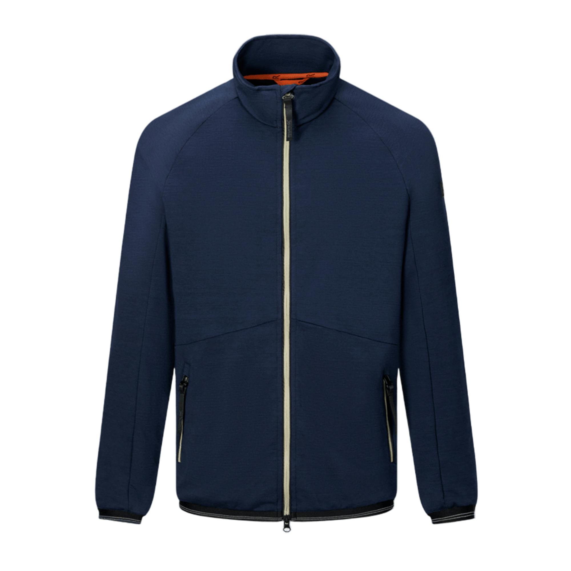 Regatta Men's Malton Full Zip Fleece Jacket - Navy - Xxl - Navy - 33% Polyester/32% Viscose/30% Cotton/5% Elastane