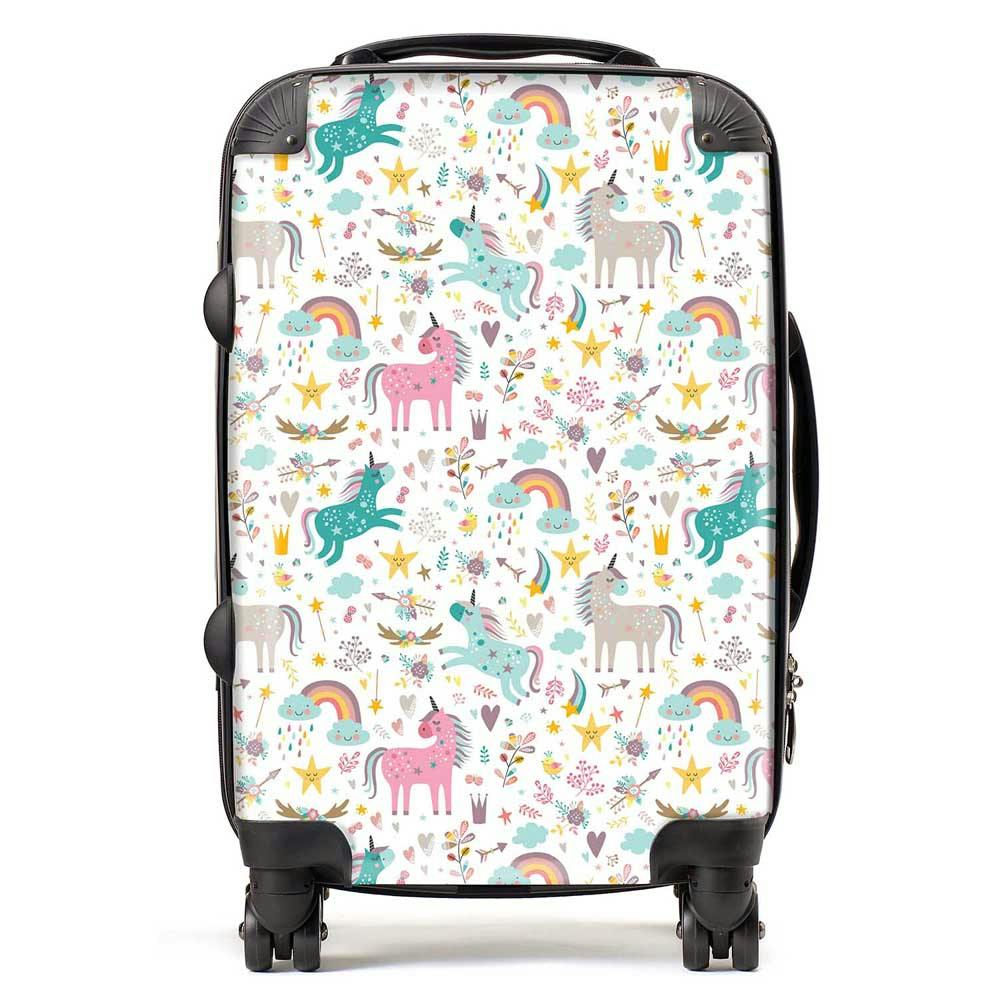 Warren Reed Unicorn And Rainbows Suitcase - Cabin