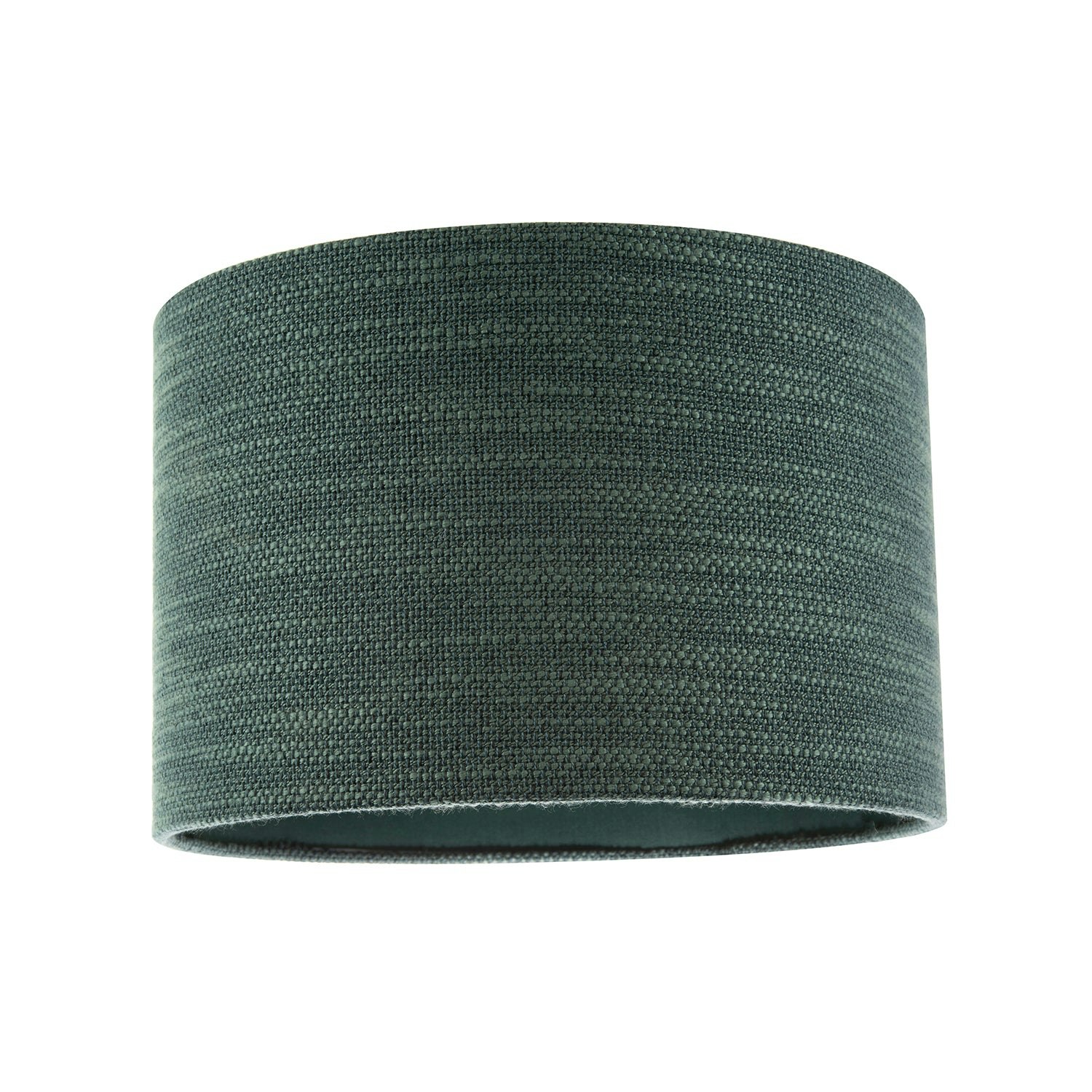 Happy Homewares Dark/Green Designer Bobbled And Textured Linen Lamp Shade In Emerald