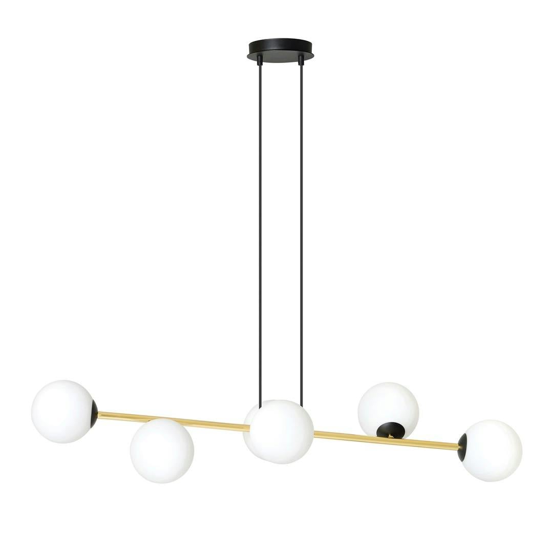 Emibig Black/Gold/White Gravity Pendant Lamp 6 X E14 With Shade