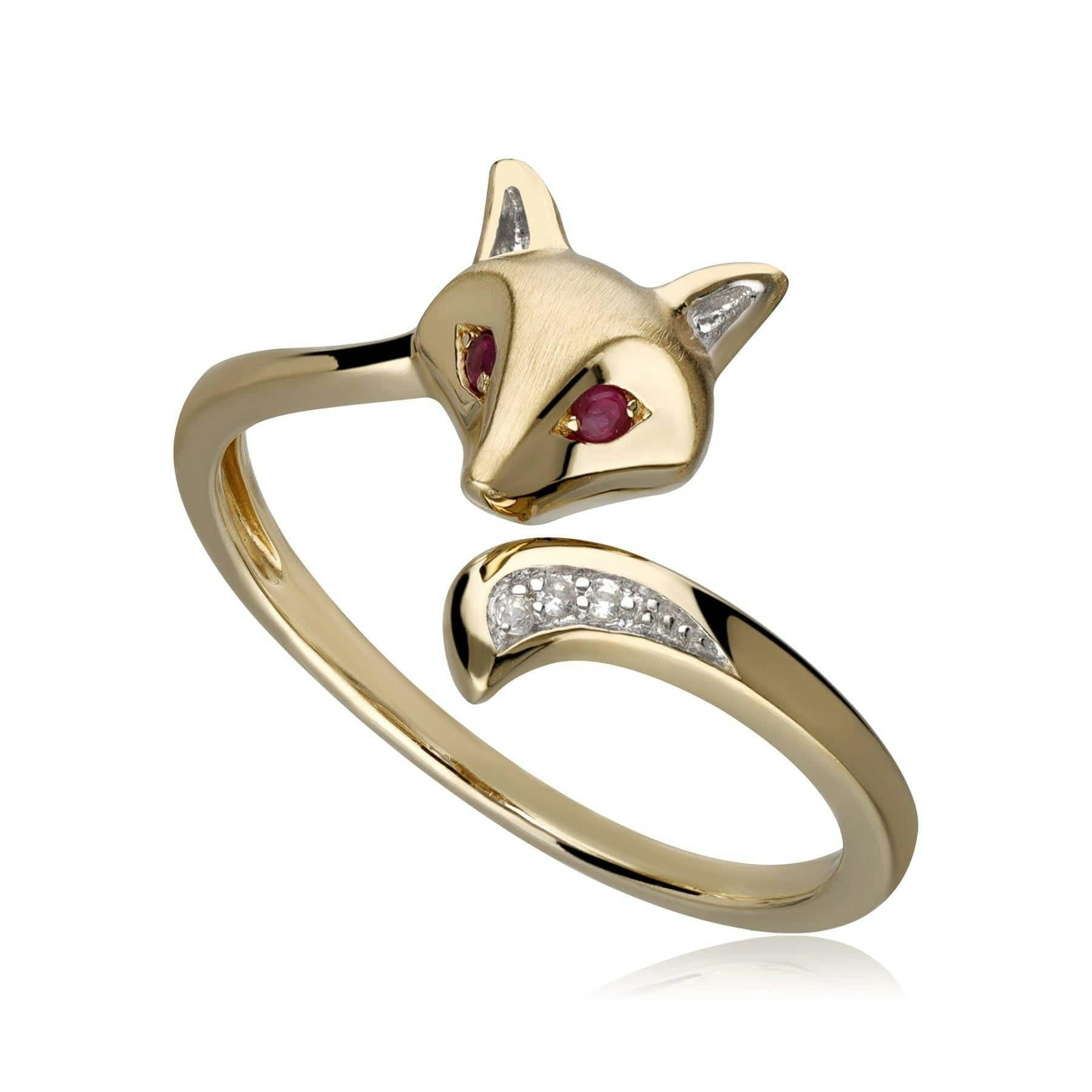 Gemondo Yellow/Gold Gardenia Ruby Fox Ring In 9Ct - J