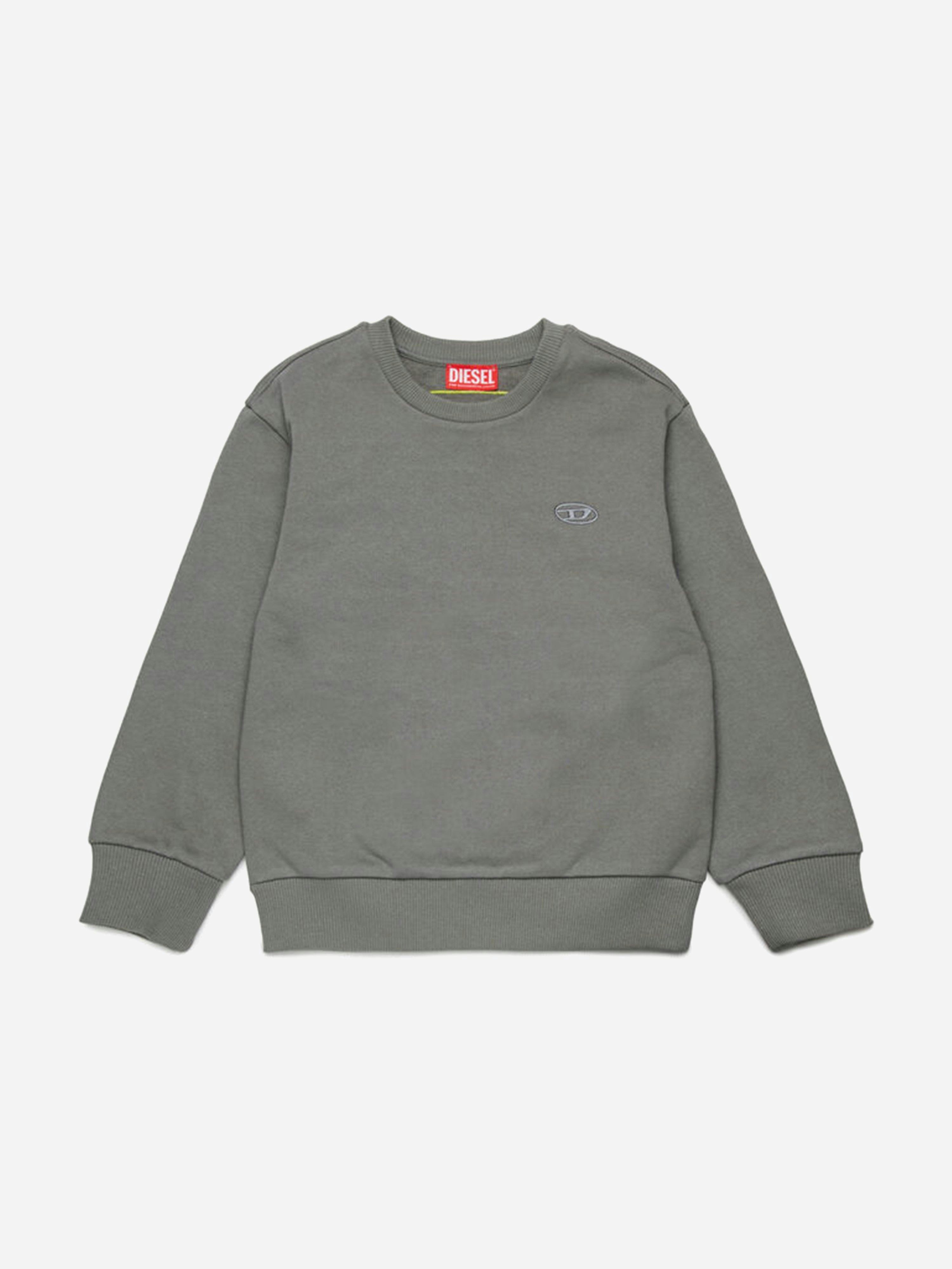 Diesel Boys Grey Oval D Logo Sweatshirt In - 6 Yrs