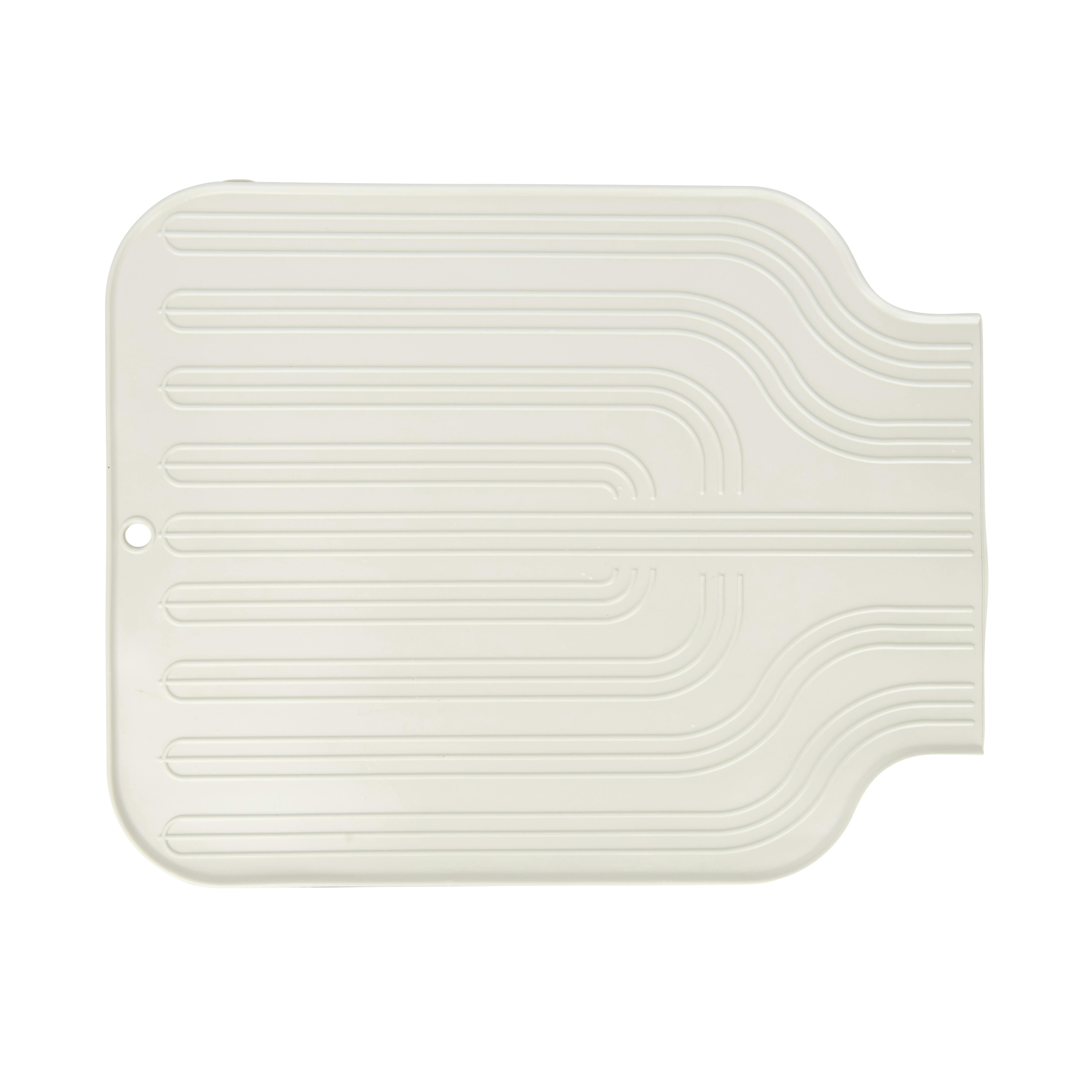 Rackhams White Rubber Draining Board Mat - Rubber - Dish Drainer