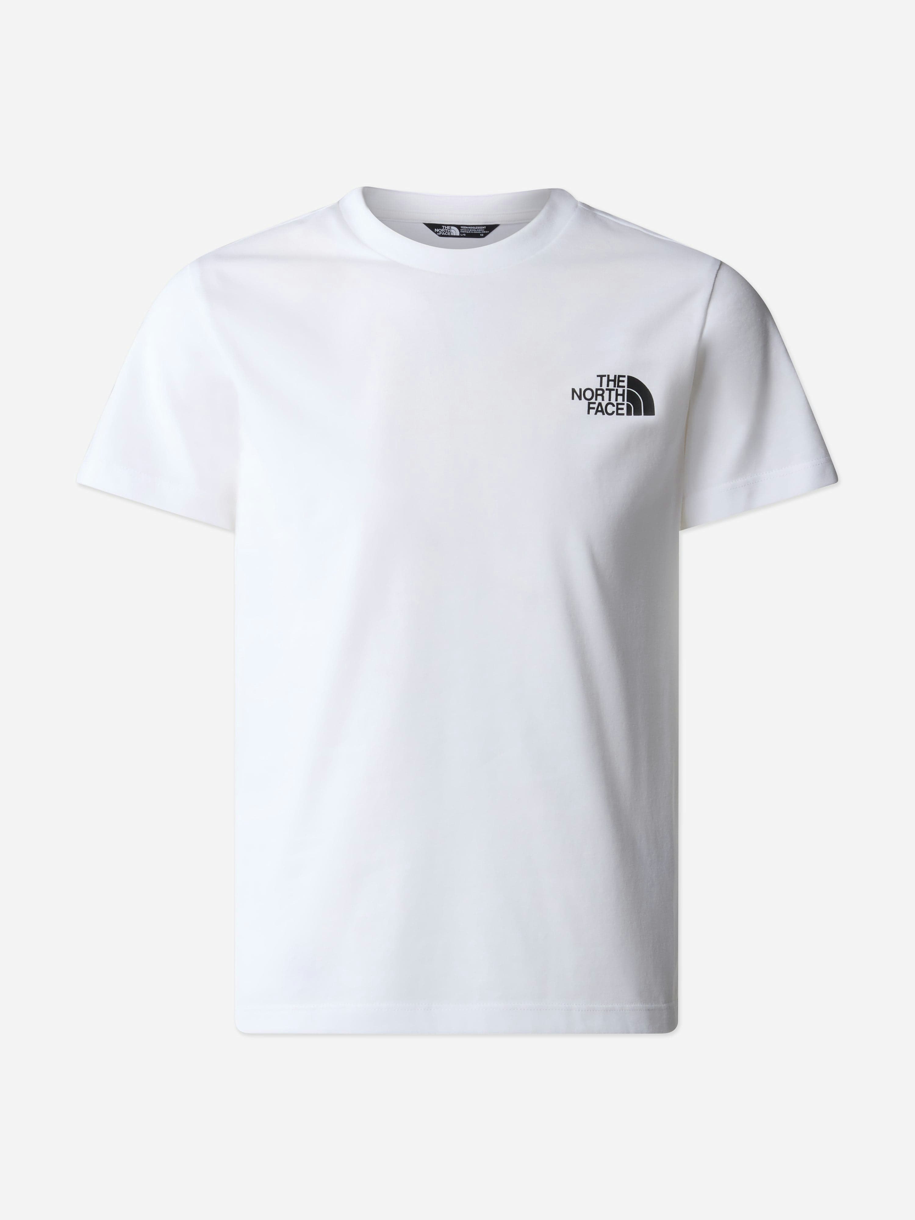 The North Face Boys White Kids Simple Dome T-Shirt In - Xxl 18 - 20 Yrs