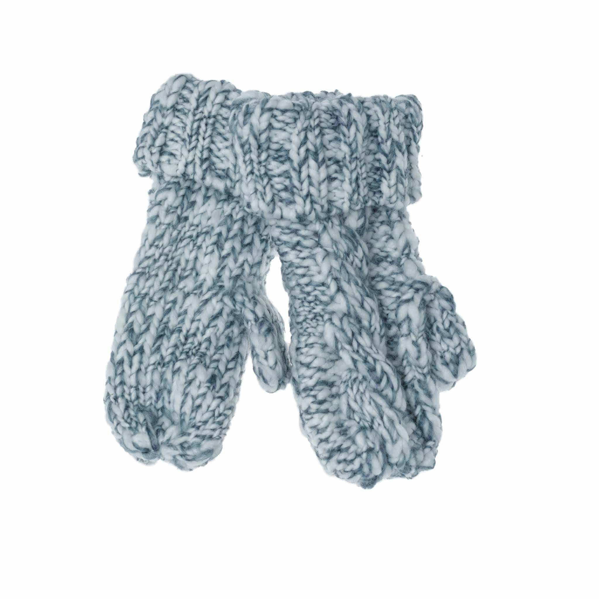 Aran Traditions Grey Aran Junior Cable Mittens - Mix