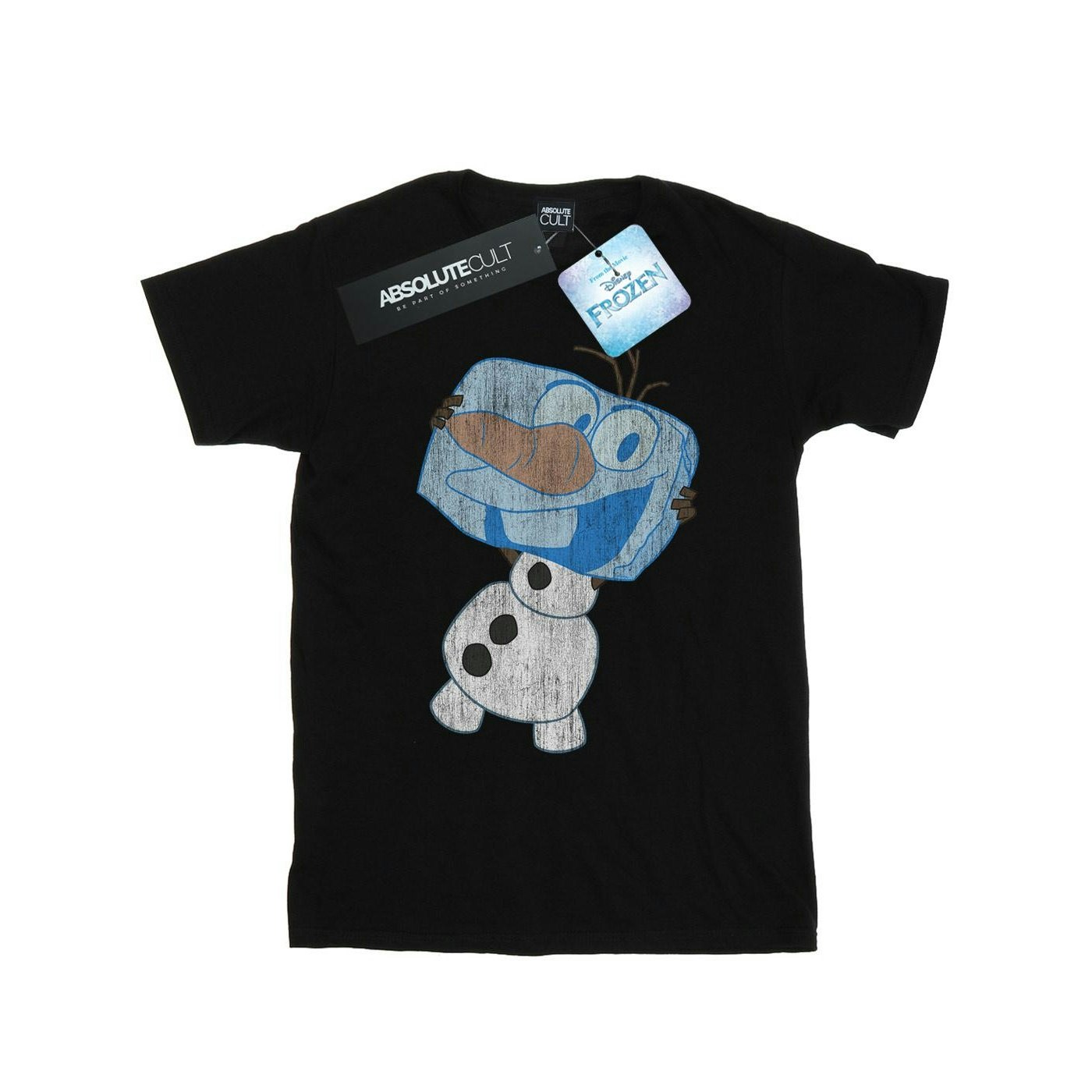 Disney Men's Black Frozen Olaf Ice Cube T-Shirt - Xxl