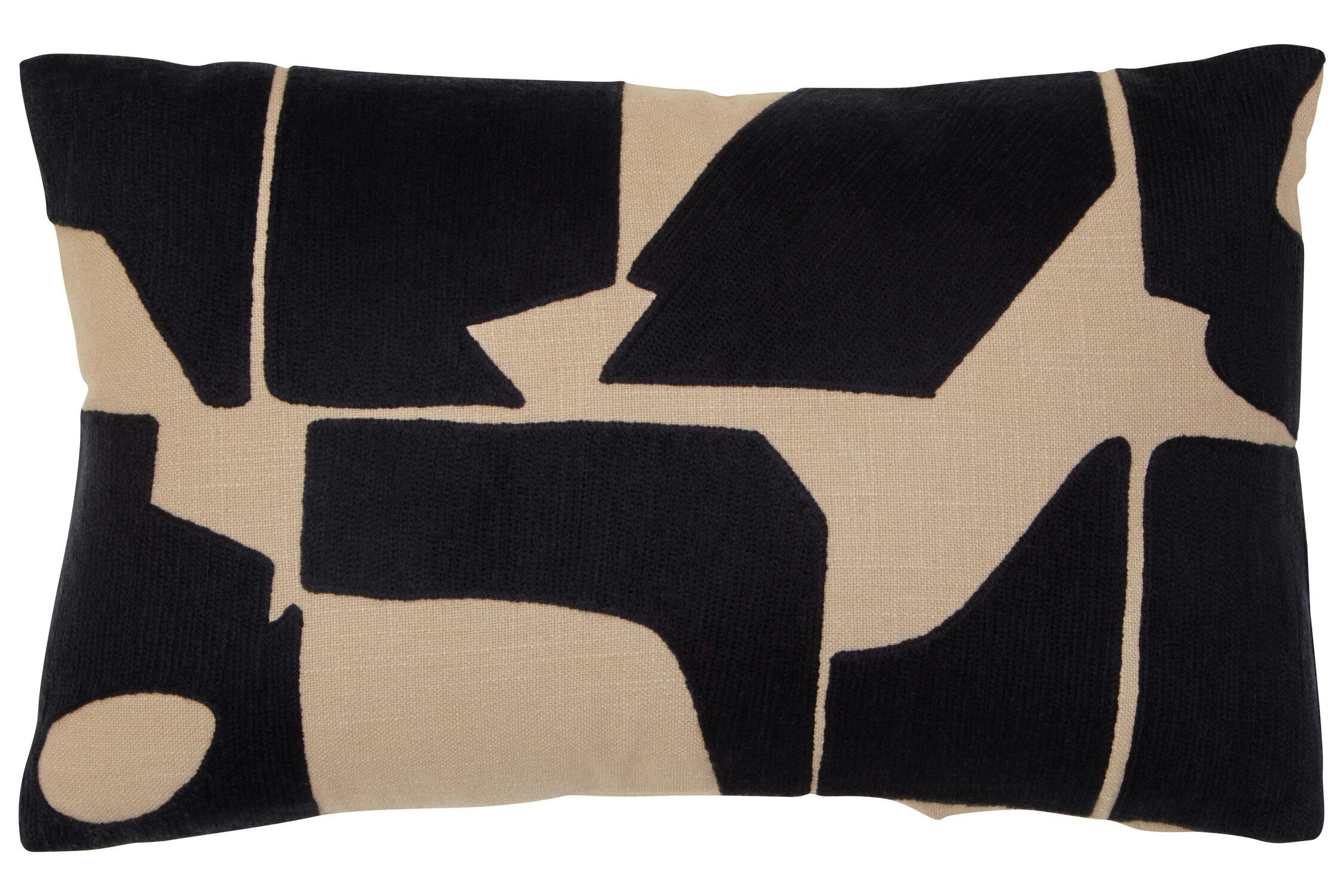 Bosie Ozella Cushion Black - Natural and Black Cotton - 50 x 30 cm - Image 3