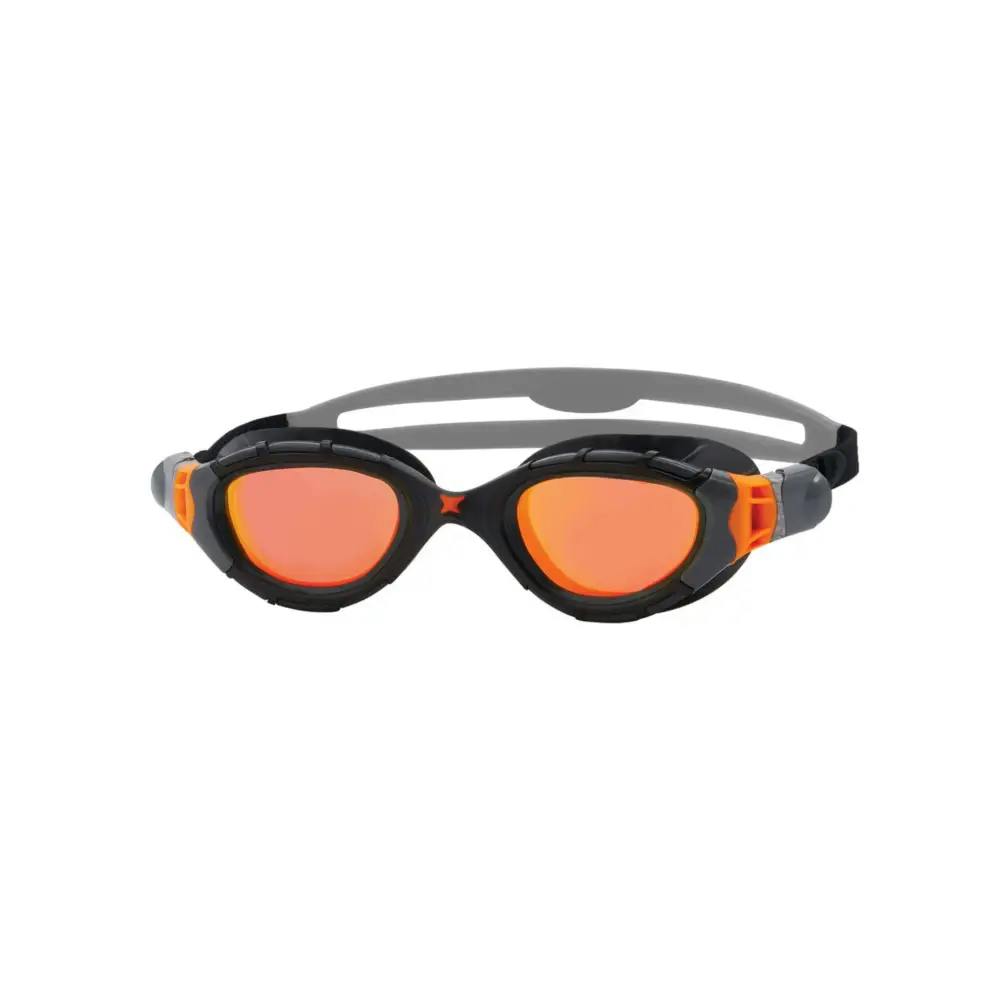 Zoggs Gold/Grey/Black Predator Flex Titanium Mirrored Swim Goggle