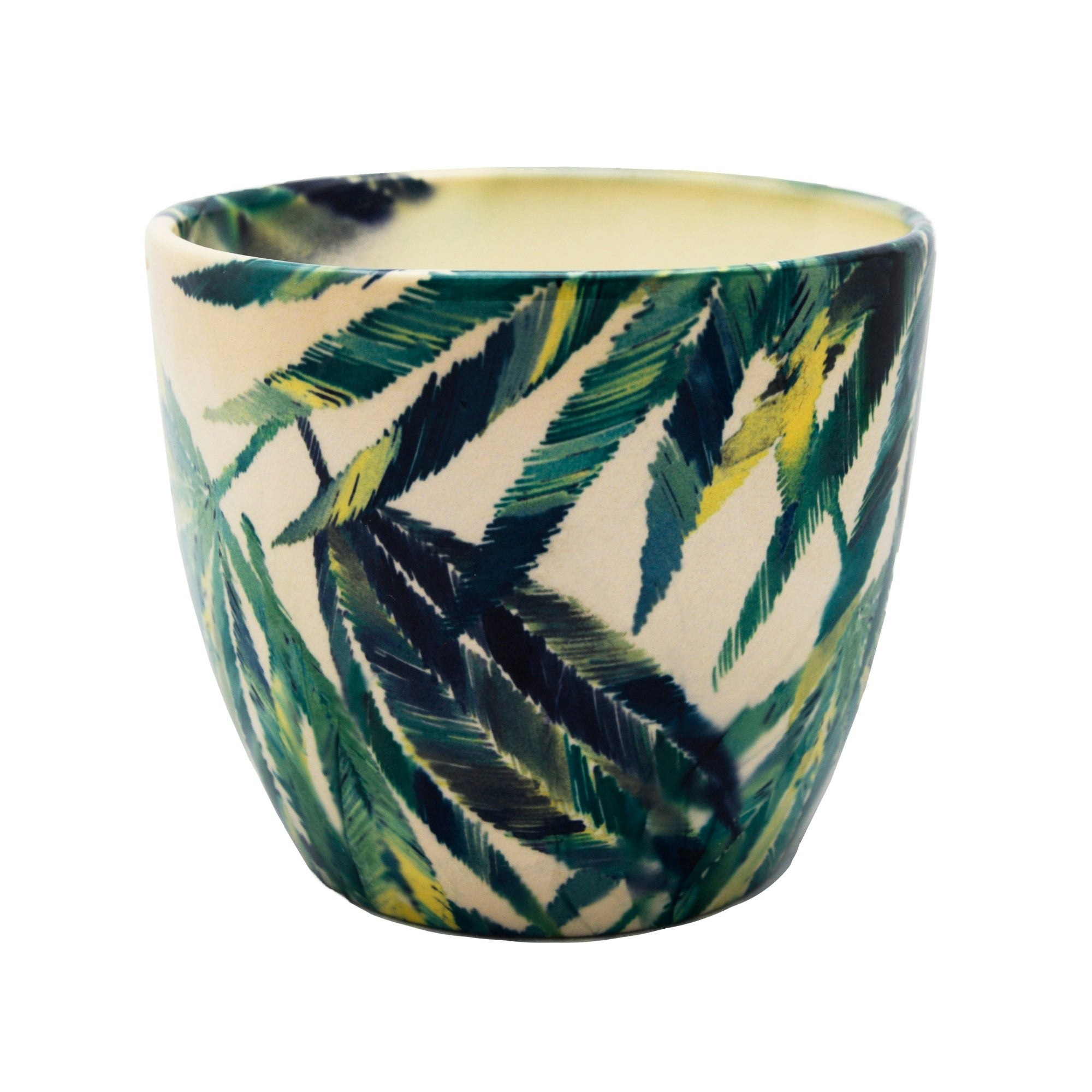 Rackhams Blue/Fuchsia Monza Planter - Pack Of 2 - Botanical Fern - Medium