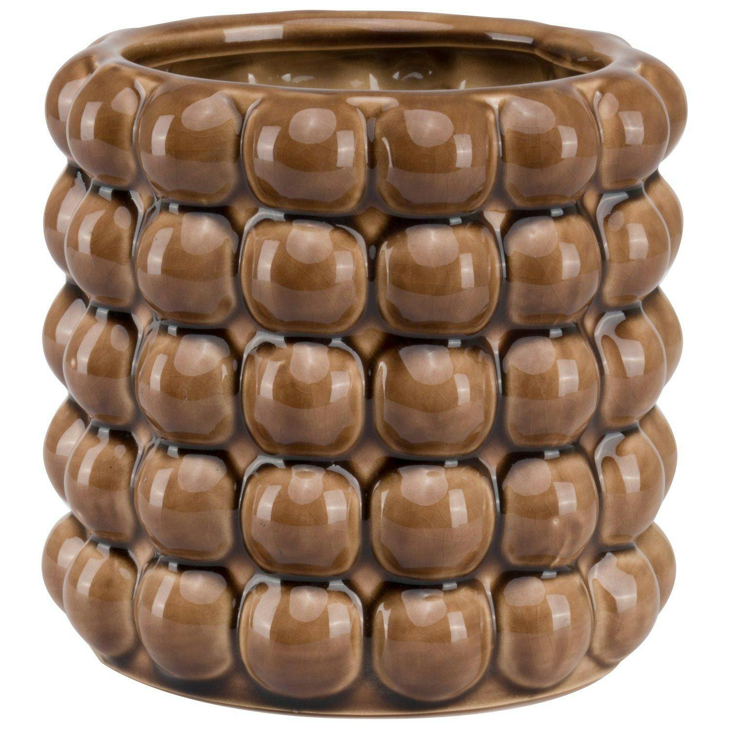 Rackhams Seville Collection Bubble Vase - Caramel - 15Cm X 16Cm X 16Cm - Caramel - 100% Mixed