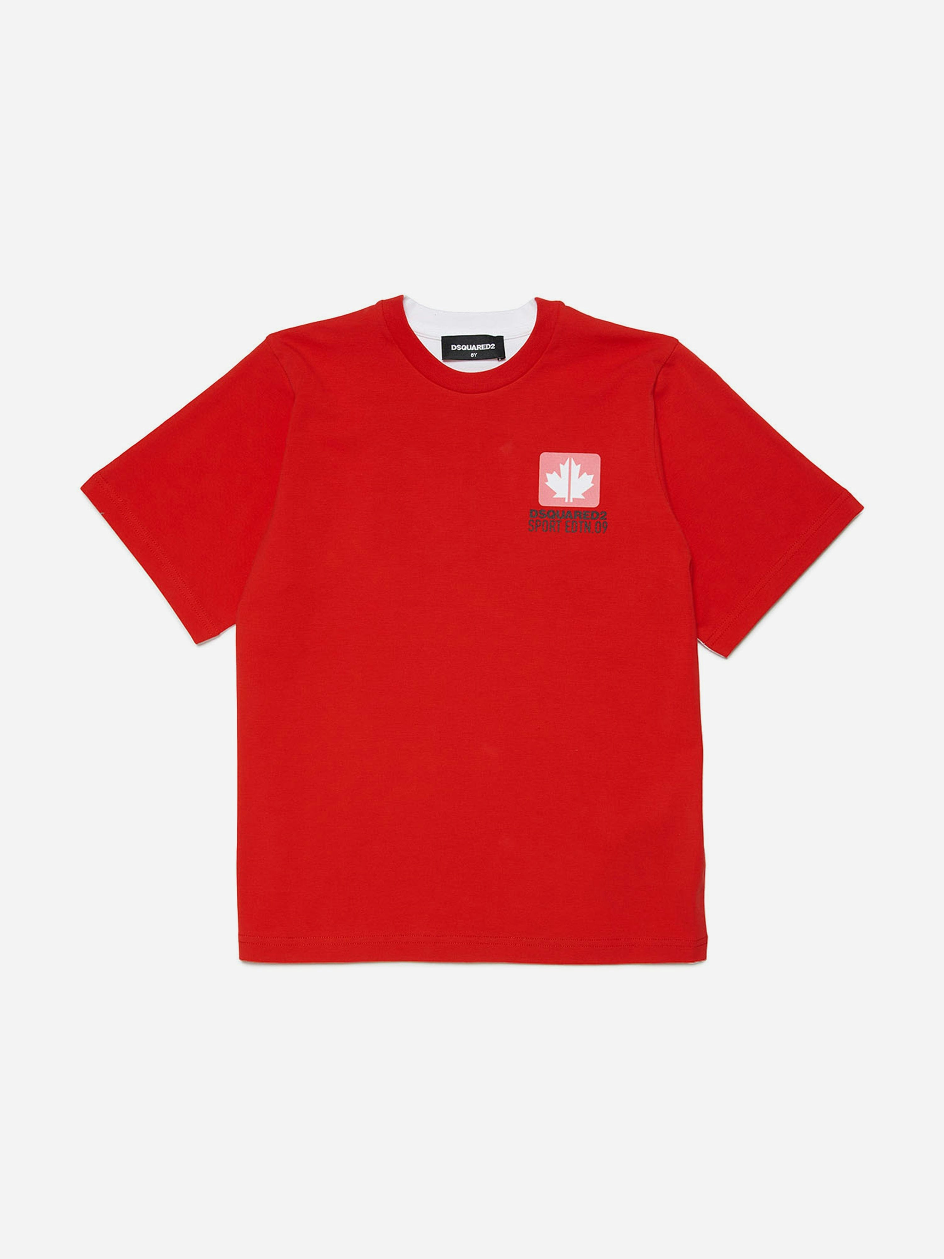 Dsquared2 Kids Boys Red Logo T-Shirt In - 4 Yrs