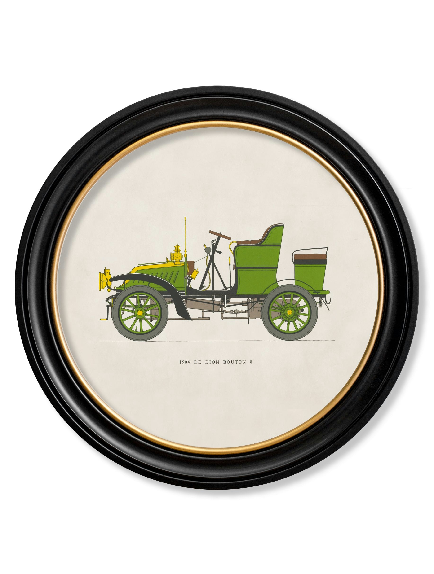 Rackhams 1904 De Dion Bouton 8 In Round Frame - 70 X 70Cm - Oxford Round
