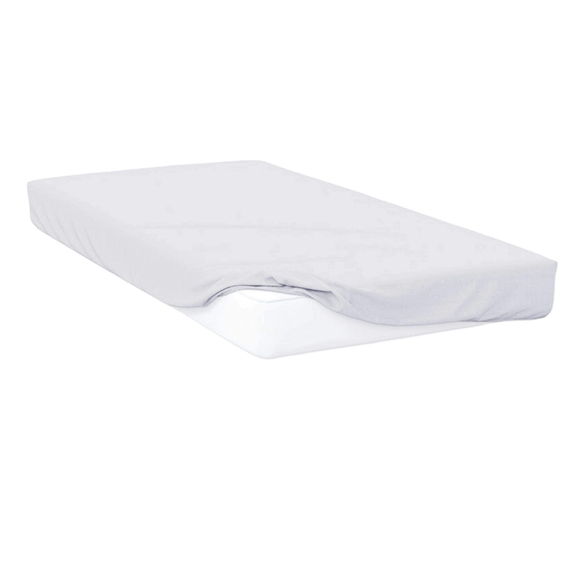 Belledorm White Jersey Cotton Fitted Sheet - Kingsize - 100% Jersey
