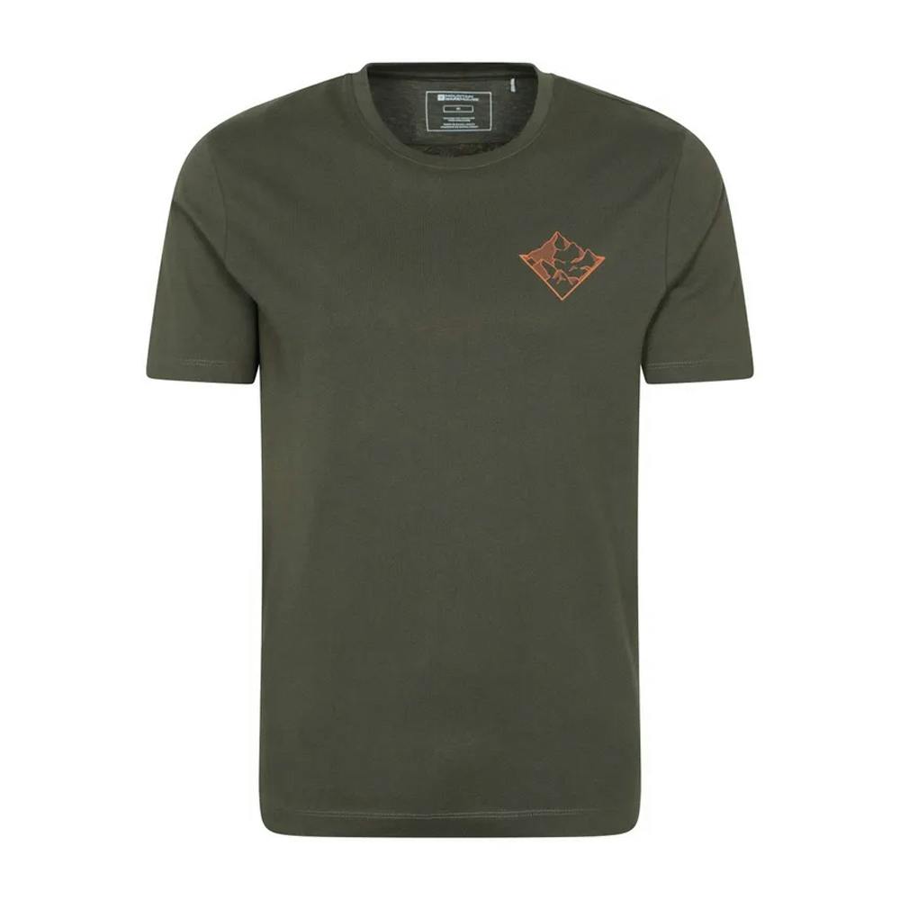 Mountain Warehouse Men's Green 3 Peaks Cotton T-Shirt - 3XL - 100% Mixed