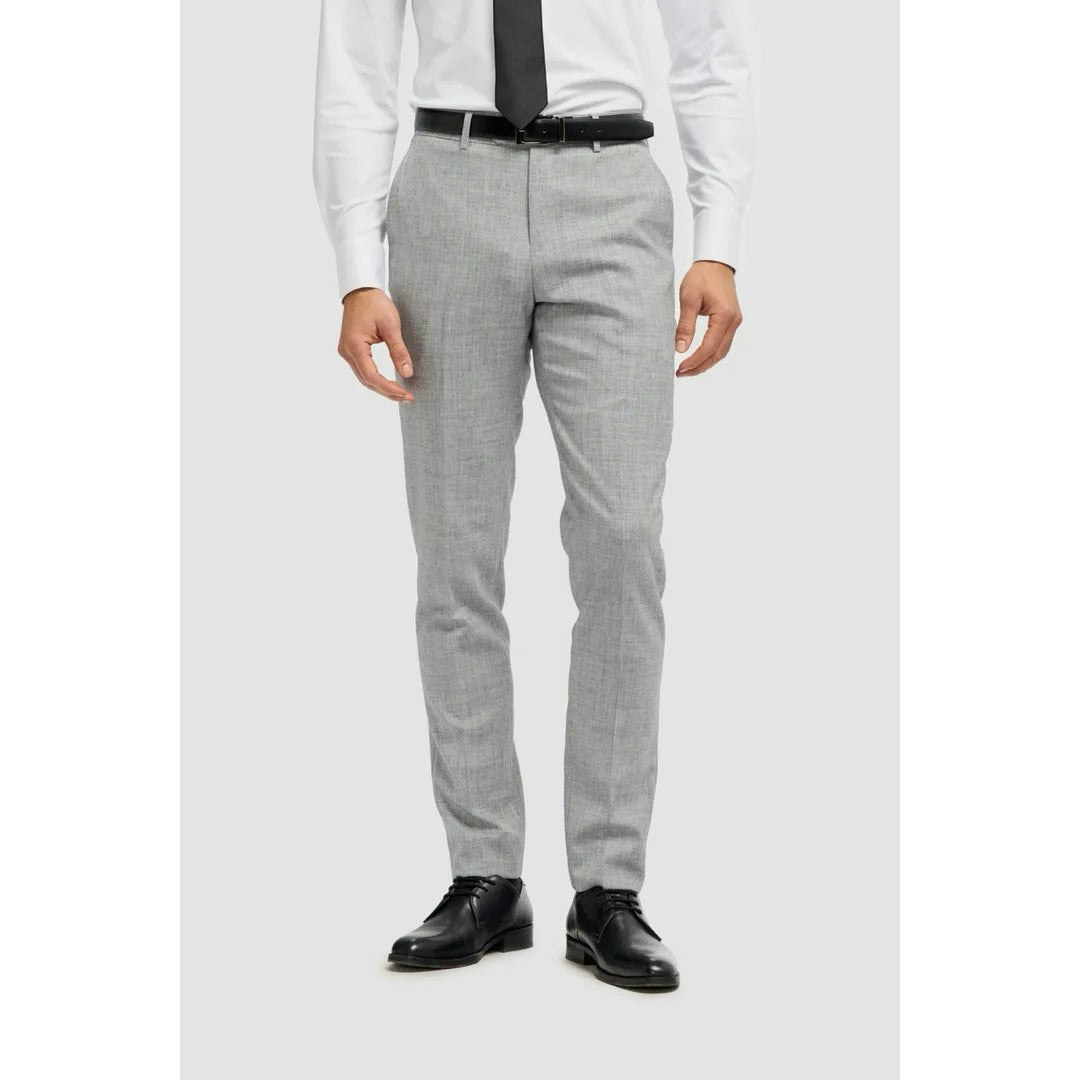 House Of Cavani Men's Grey Malibu - Formal Trousers - 46W 32L