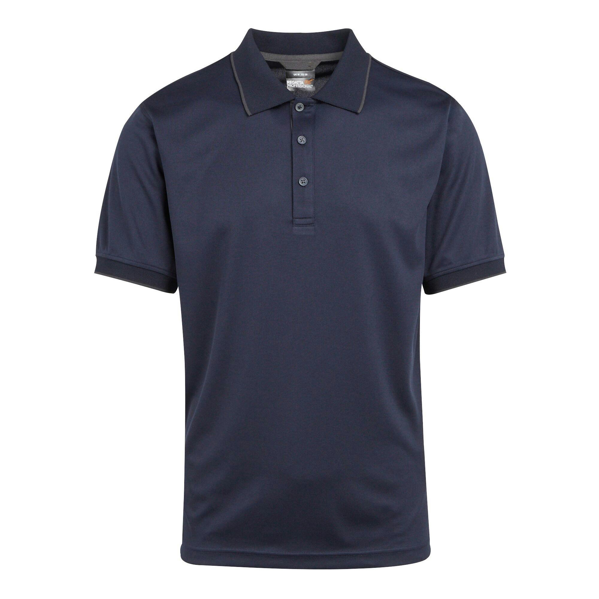 Regatta Men's Grey Professional Short-Sleeved Polo Shirt - Navy/Seal - Xl - Navy/Seal - 100% Mixed