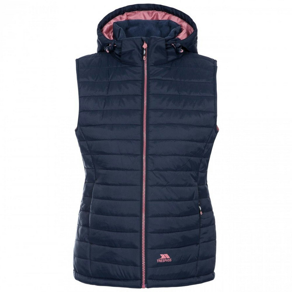 Trespass Women's Aretha Casual Gilet - Navy Dusty Rose - Navy Dusty Rose - Medium