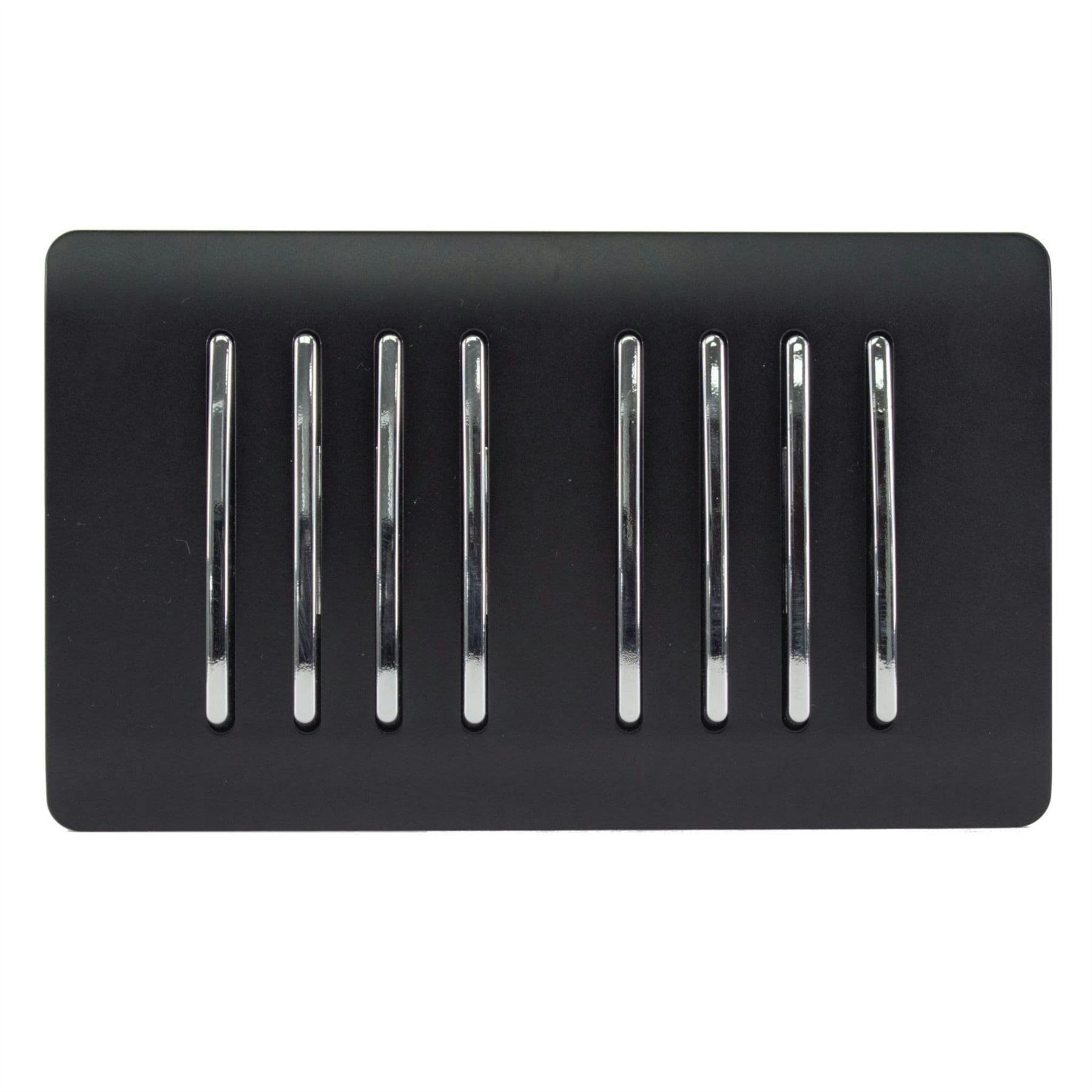 Trendi Switch Trendi 8 Gang 2 Way Rocker Double Plate Tactile Light Switch - Matt Black - Image 4