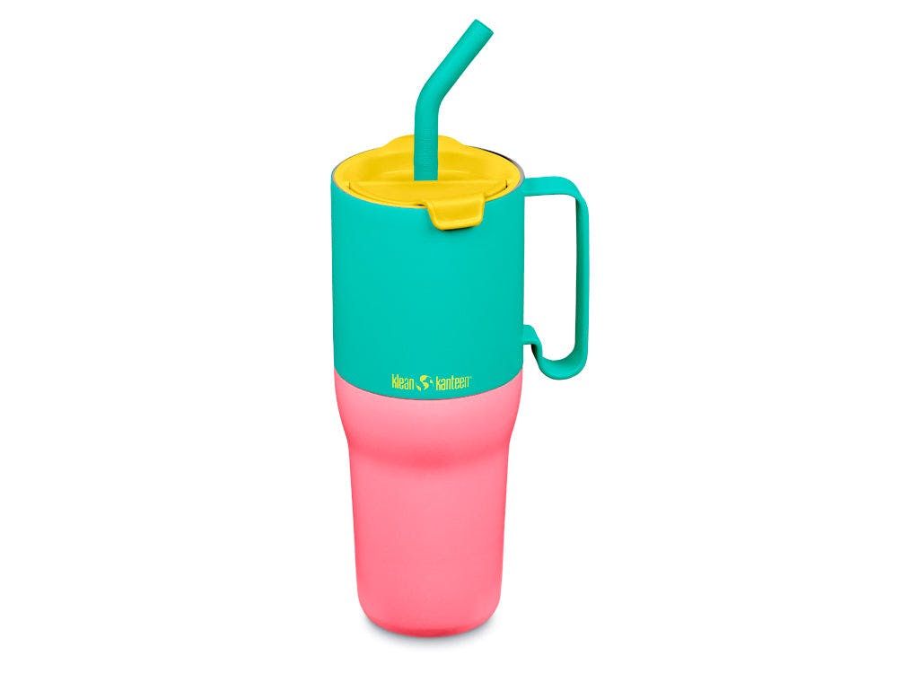 Rackhams Turquoise 1064Ml Rise Tumbler With Straw Lid - Kaleidoscope