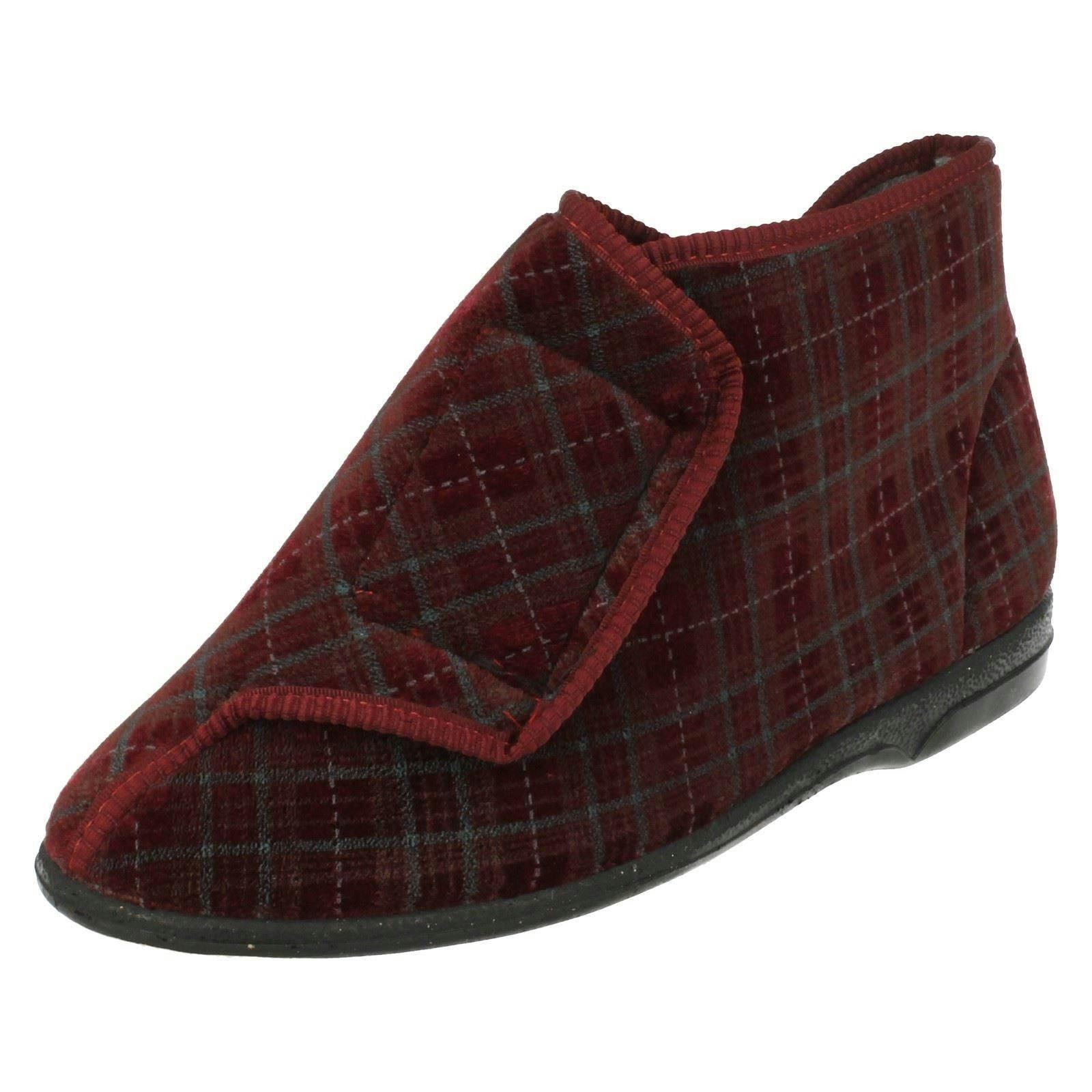 Balmoral Men's Burgundy Slip On Slipper Boots Thomas - Uk 9